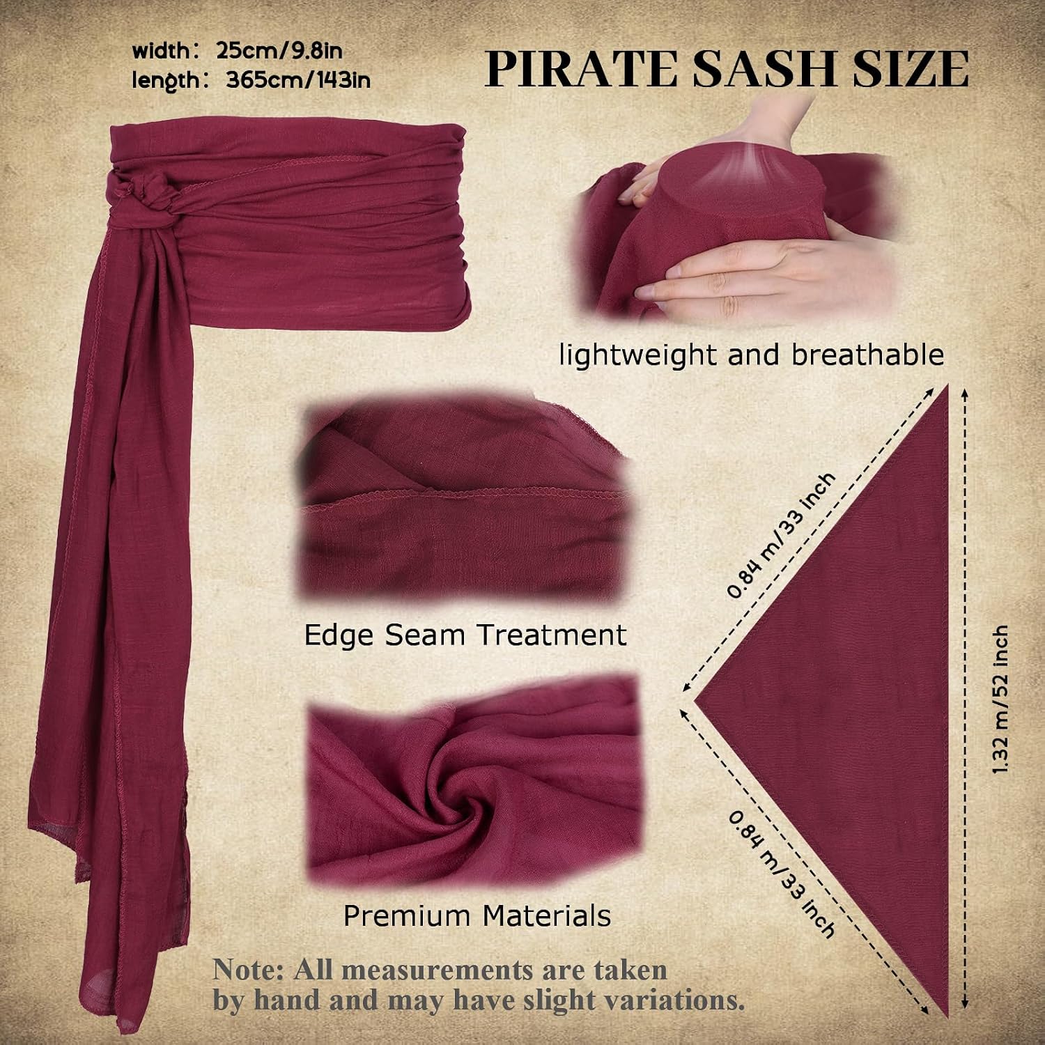Detalle de bcehyaa Pirate Costume Accessories Set with Adjustable Belt and Faux-Leather Pouch