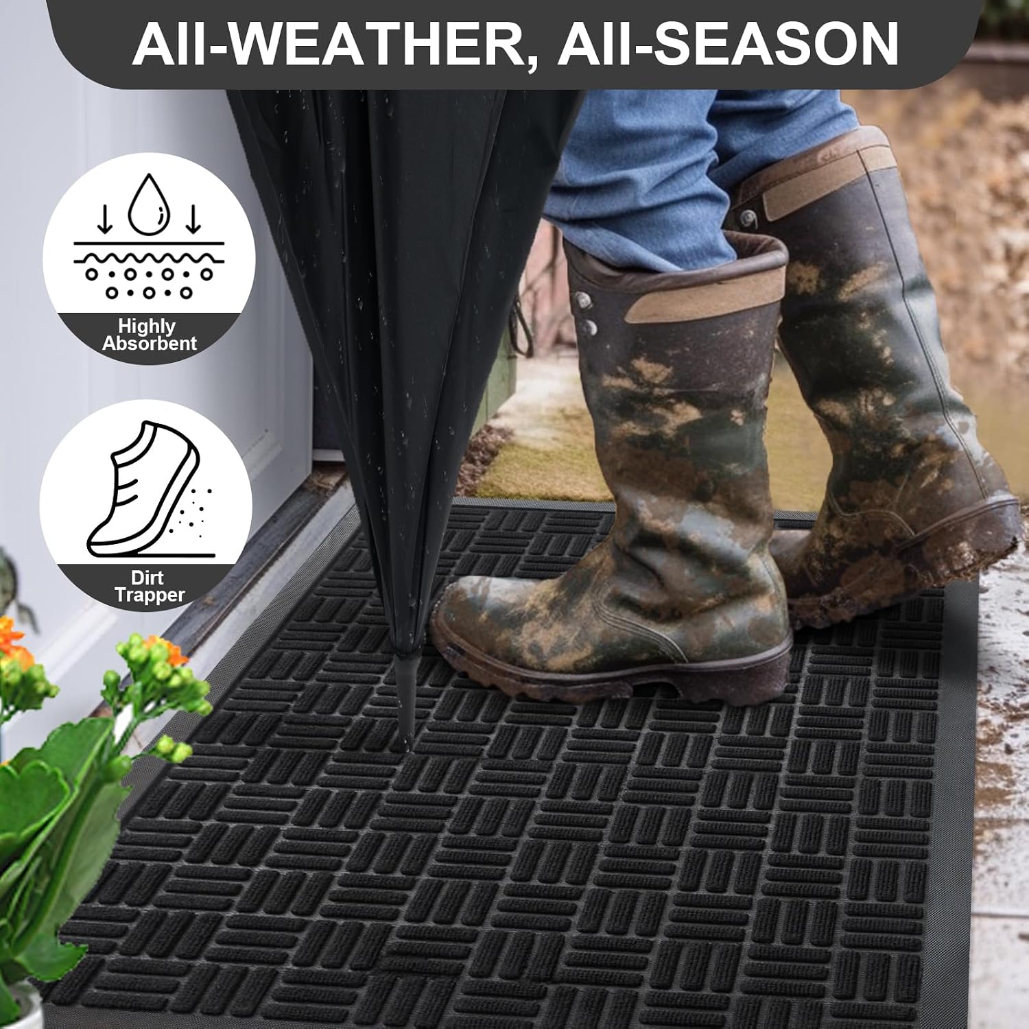 Detalle de Mibao Outdoor Doormat, 36" x 24