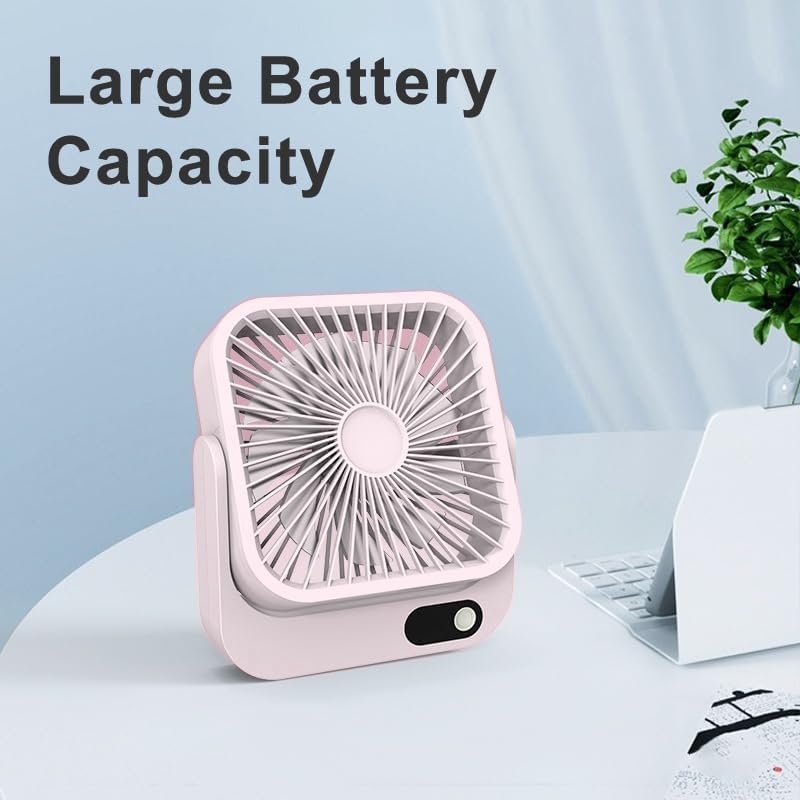 Thumbnail 1 de GIIKNEW 2082A Magnetic Portable Fan, 5 Speeds, 5000mAh, Pink