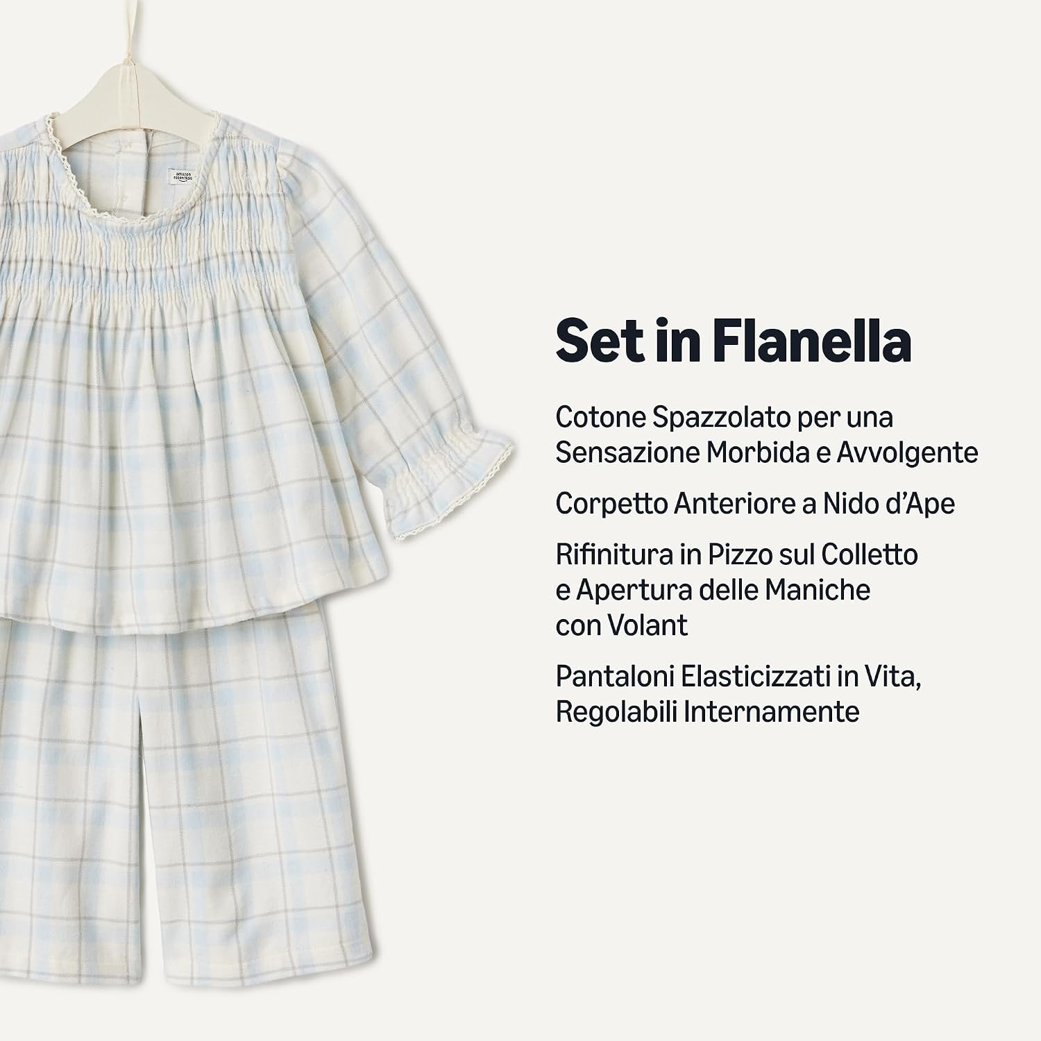 Thumbnail 2 de Amazon Essentials Completo bimba 0-24 mesi in flanella 👶