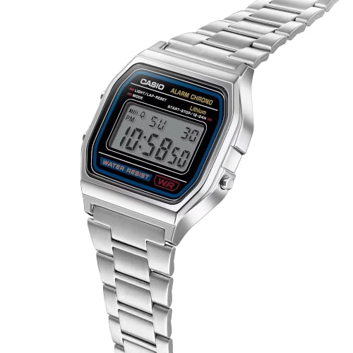Detalle 2 de Casio Orologio da Uomo Digitale A158WEA-1EF: cinturino in acciaio inox, stile versatile