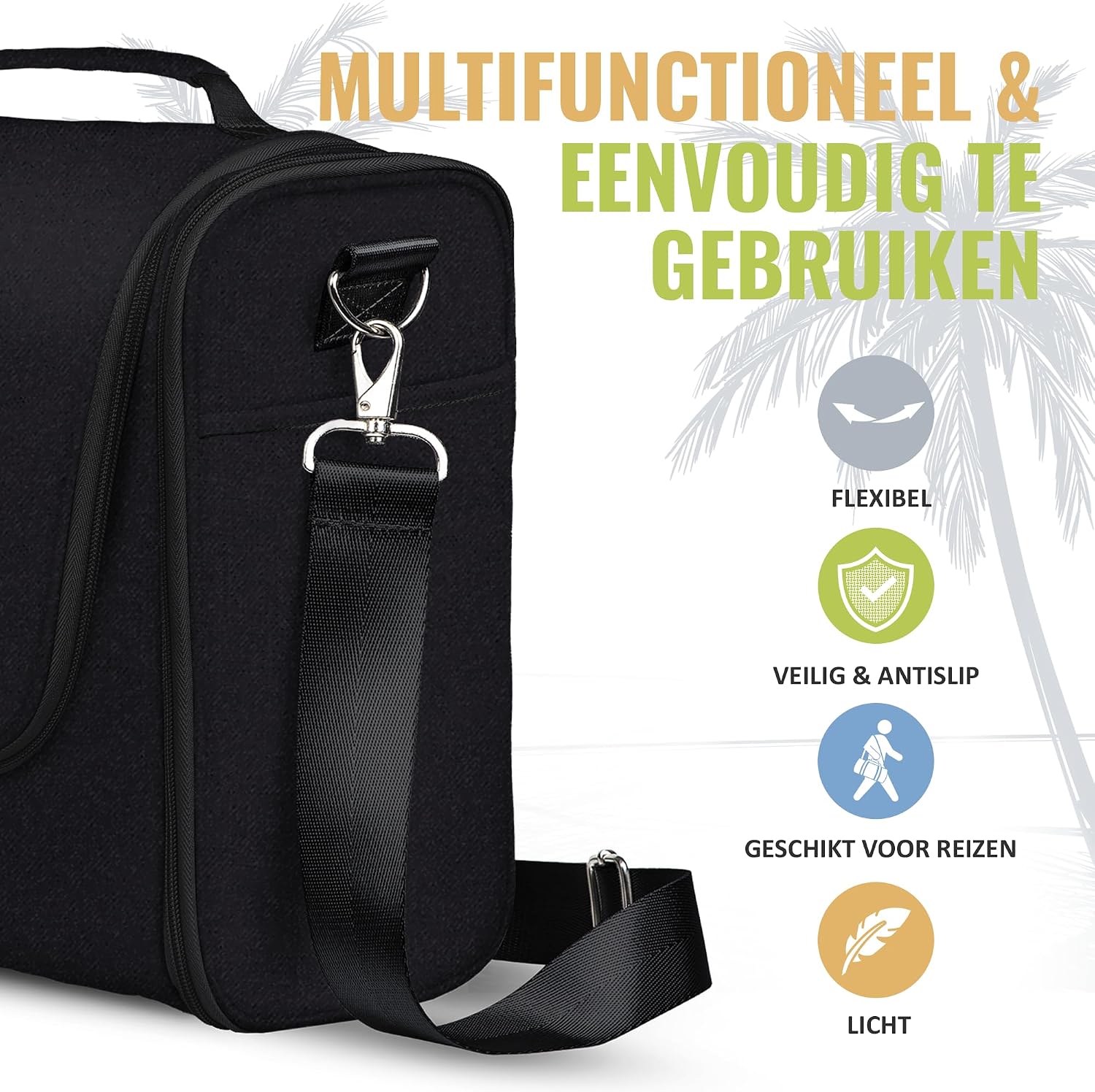 Thumbnail 1 de BOACAY brede vervangende schouderriem voor tassen, verstelbaar, nylon, 80–143 cm