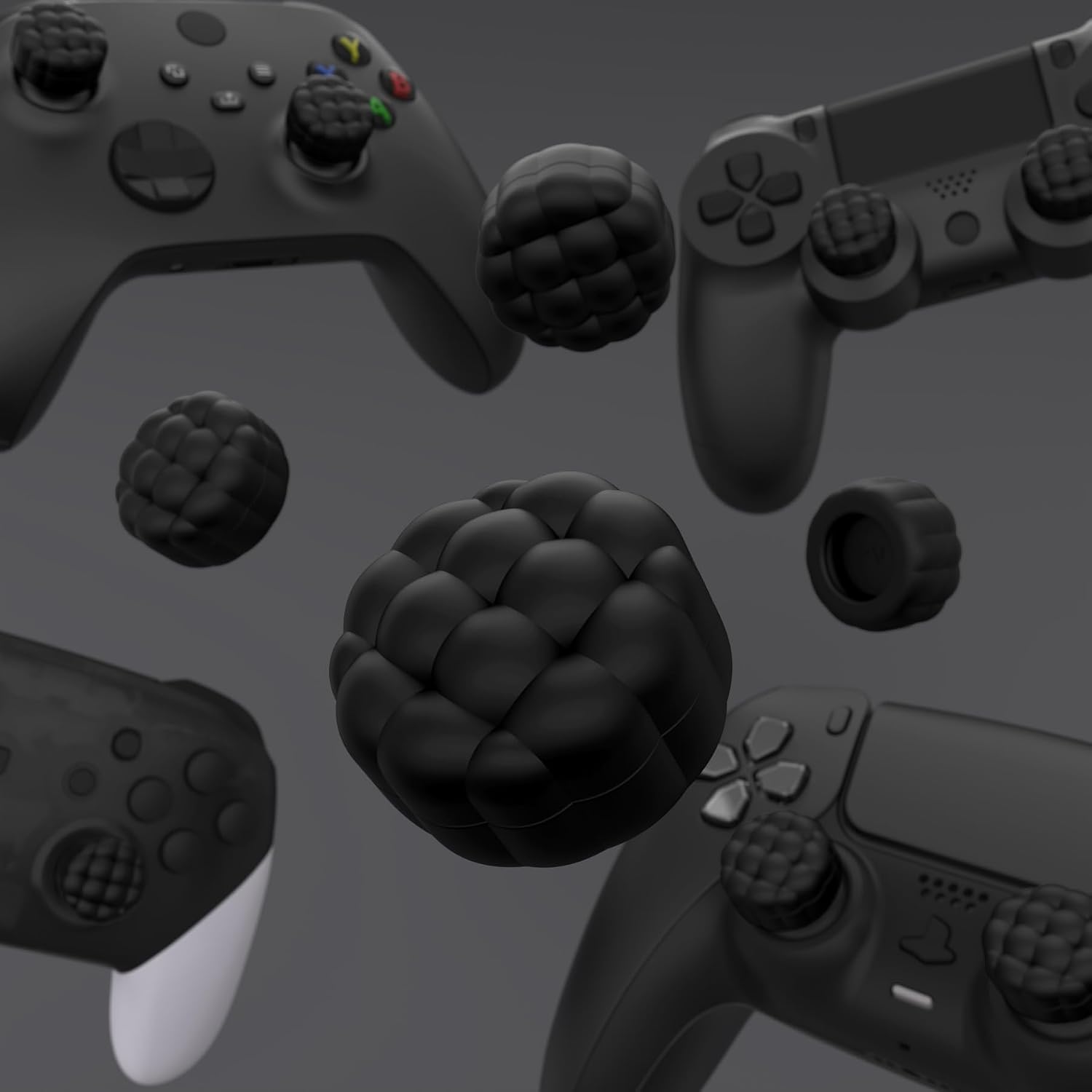 Detalle de PlayVital Thumb Cushion Caps (Cloud Texture) for PS5/PS4, Xbox & Switch controllers