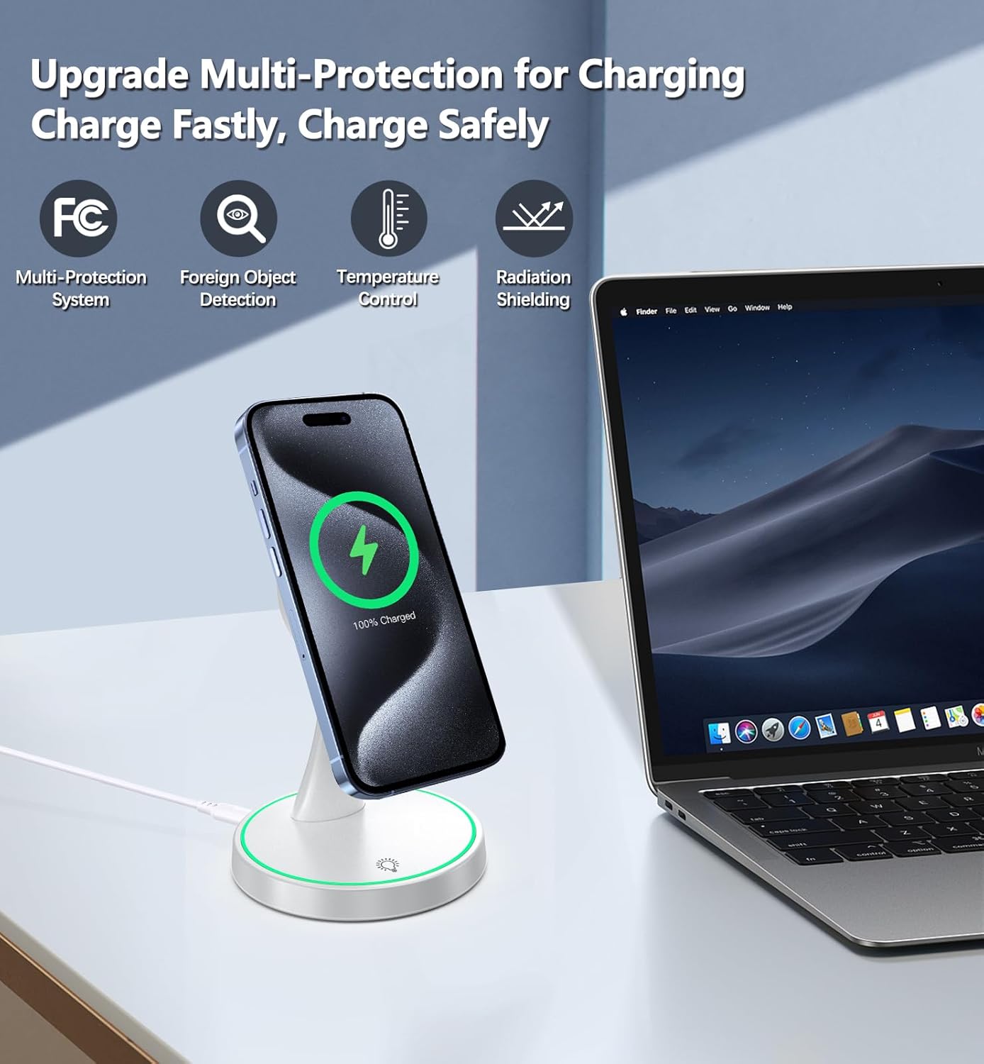 Thumbnail 2 de Magnetic Wireless Charger Stand 15W 2-Pack