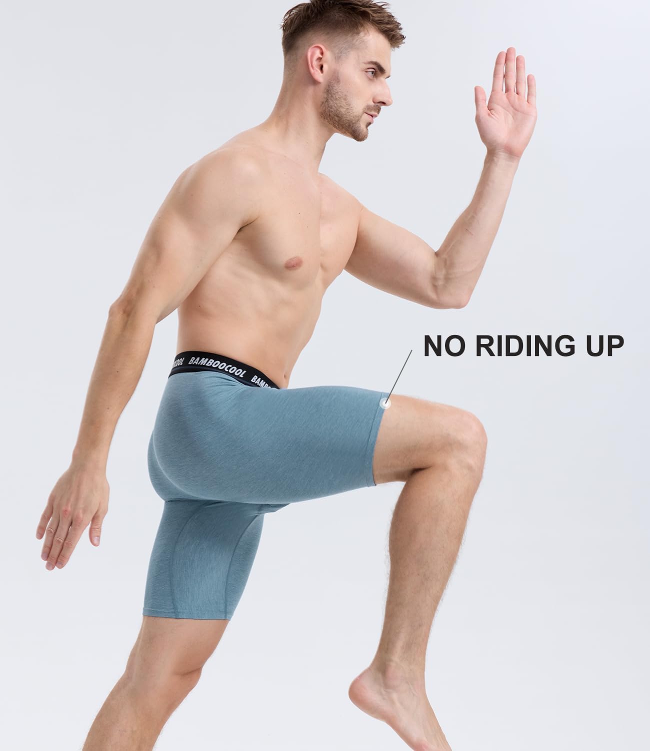 Detalle 2 de BAMBOO COOL Men's Long-Leg Boxer Briefs, Bamboo Viscose Stretch, Multipack