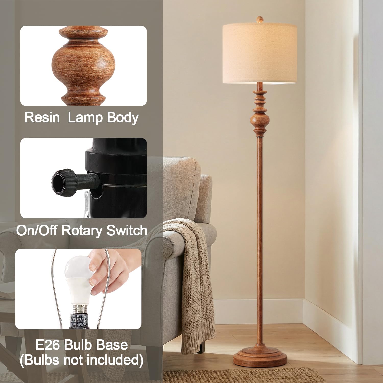 Thumbnail 1 de BOBOMOMO Floor Lamp, 64.25-Inch
