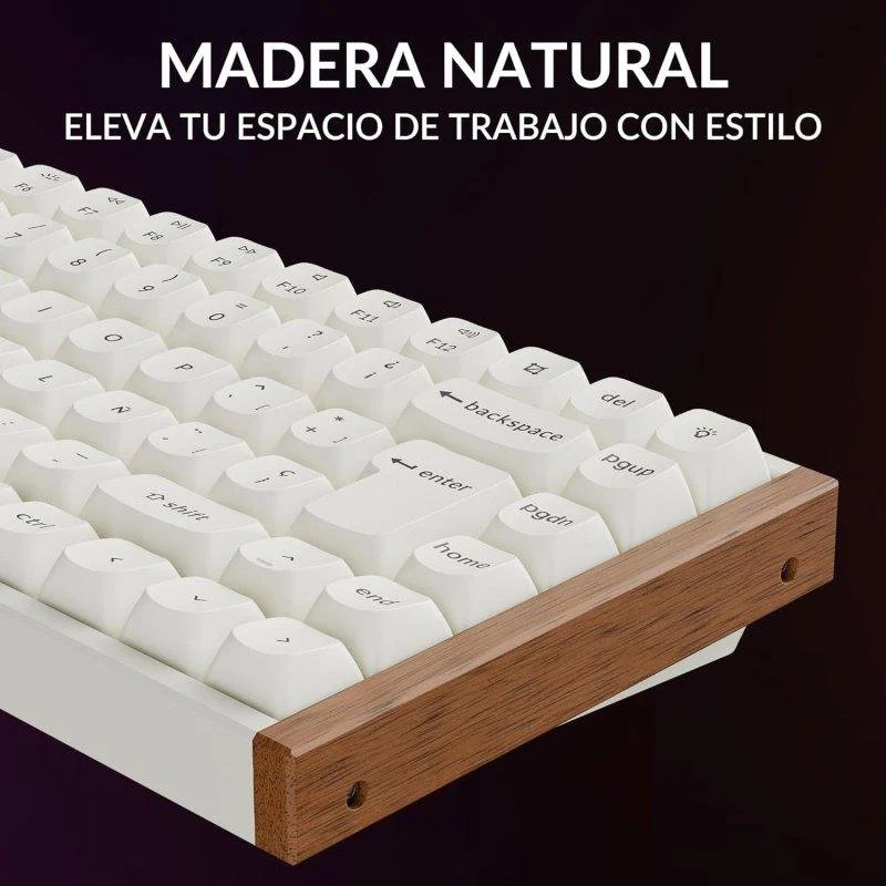 Detalle de Keychron K2 HE Hall Effect Magnético 75% ISO-ES: compacto, inalámbrico y altamente personalizable