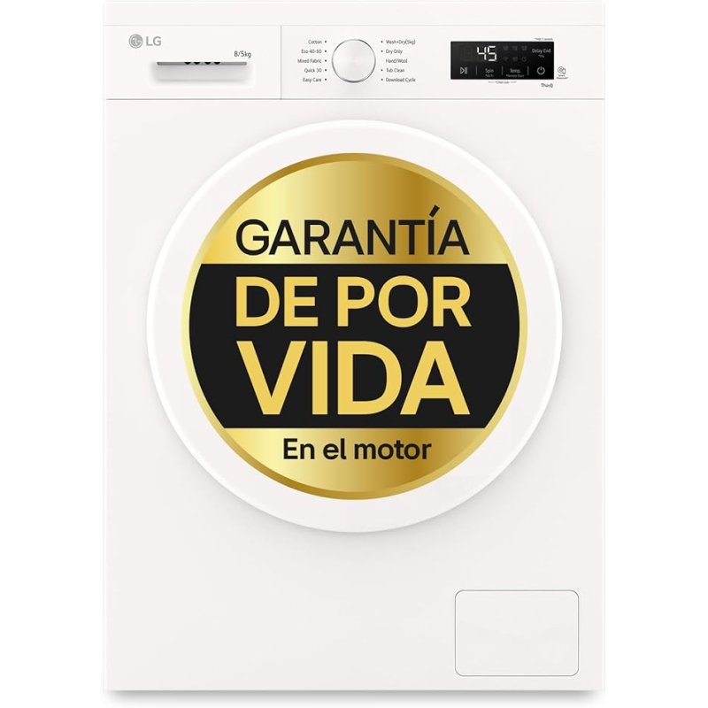 Thumbnail 3 de LG W4X1085NWH Lavasecadora 8/5 kg 1.400 rpm blanca