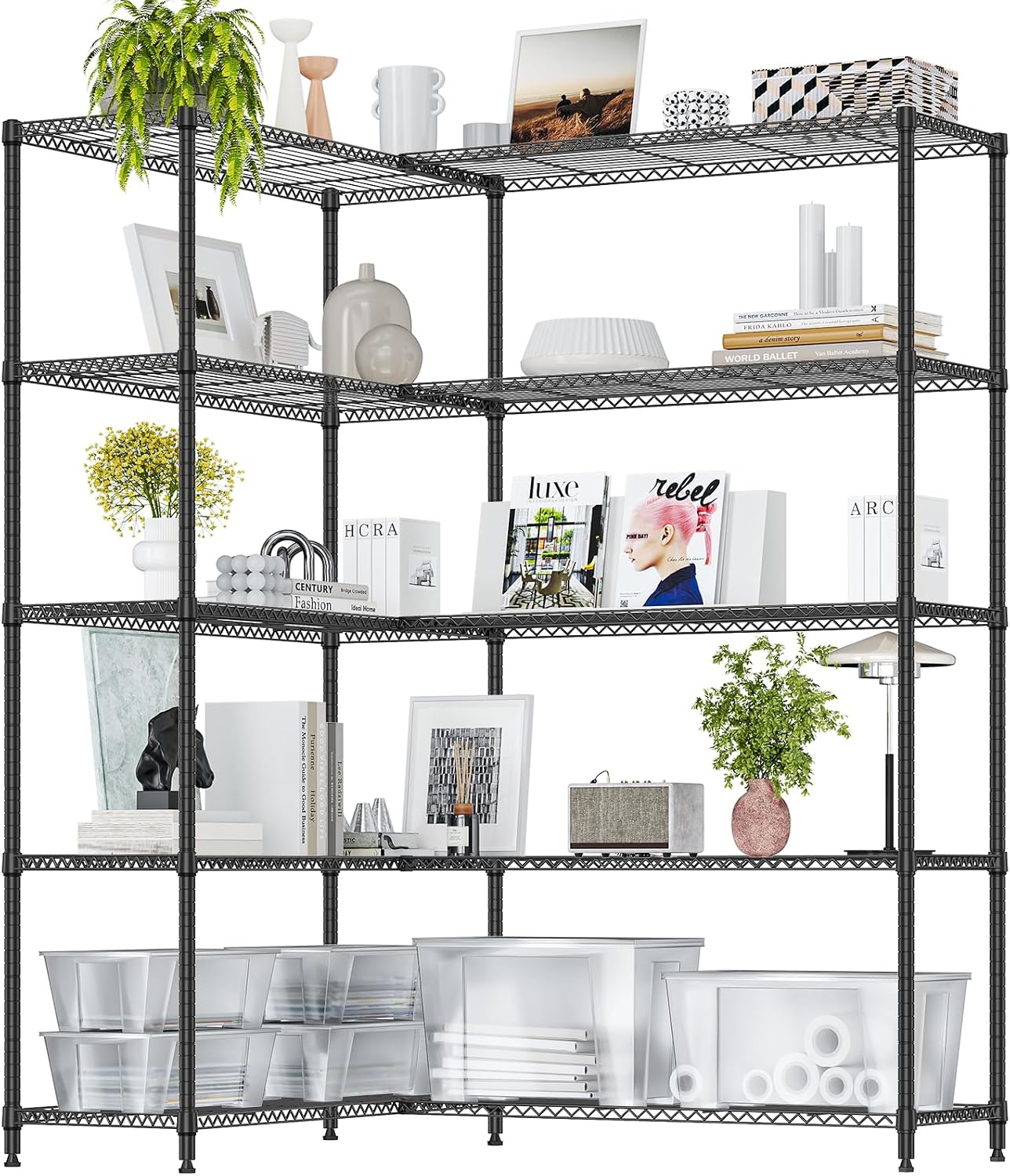 Detalle de IZEUK Linked Storage Racks 1433 lb Capacity Shelving 🪚