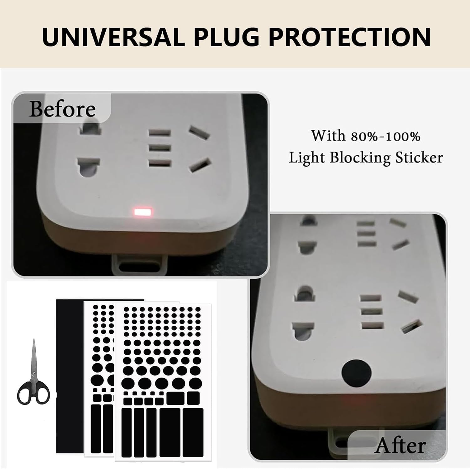 Thumbnail 6 de Light Blocking LED Covers: Blackout Stickers for Electronics (2 Cut Out + 1 Uncut)