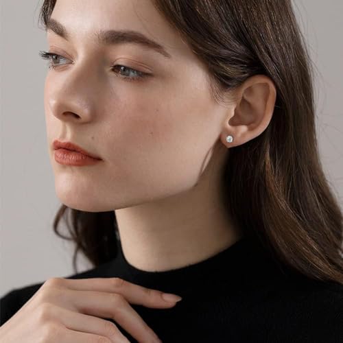 Detalle de BVLAGIDA: Ensembe de 6 paires de clous d’oreilles en acier inoxydable avec zircone cubique (3–8 mm)