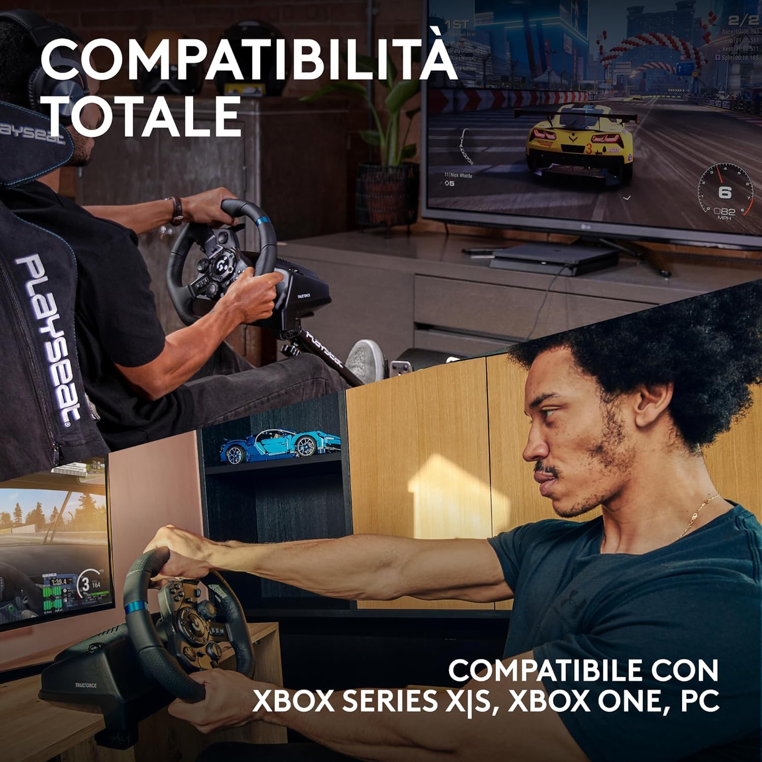 Detalle de Logitech G G923 volante da corsa e pedali per Xbox Series X|S, Xbox One e PC
