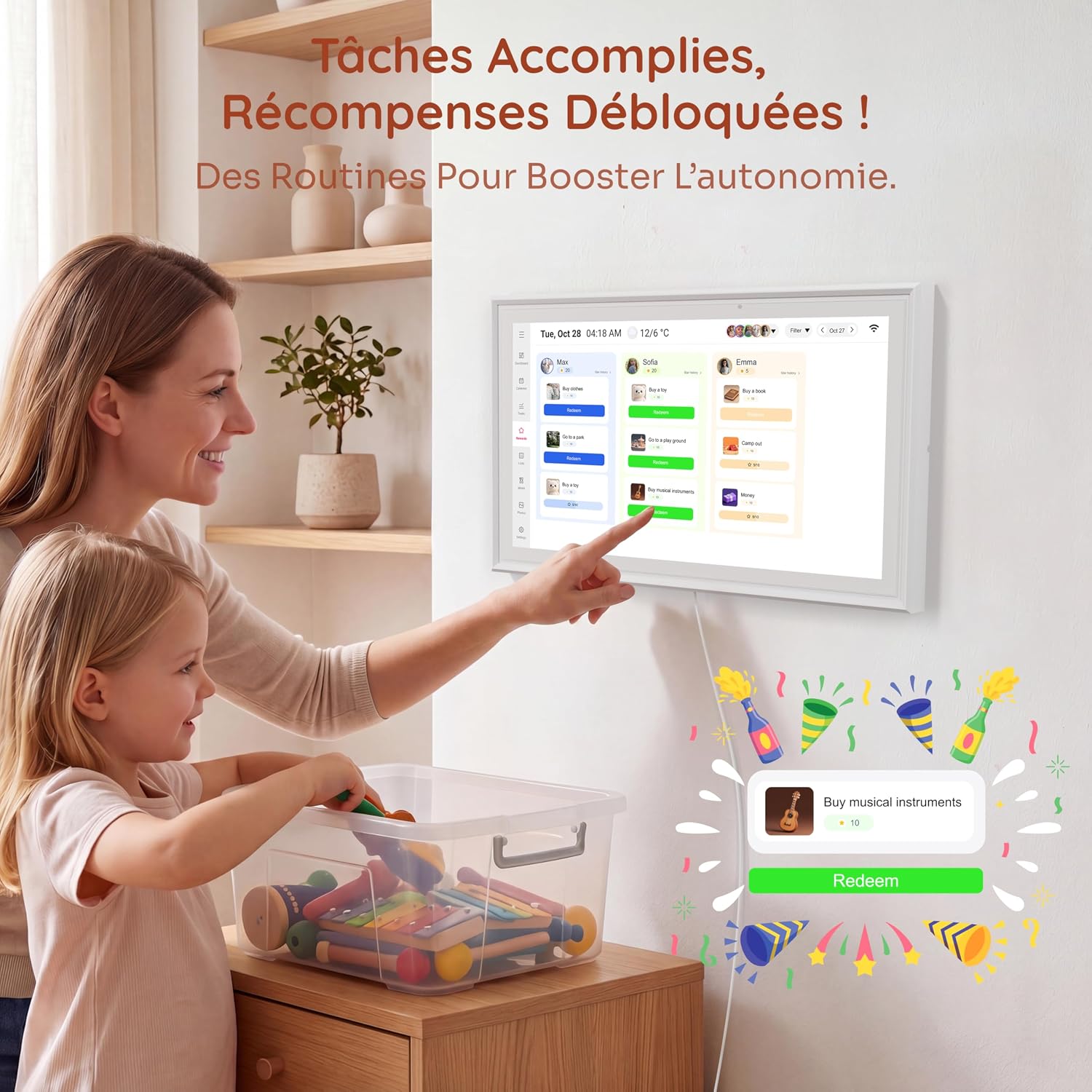 Thumbnail 4 de Ingnok 15.6in Pro Digital Calendar: Family Interactive Touchscreen