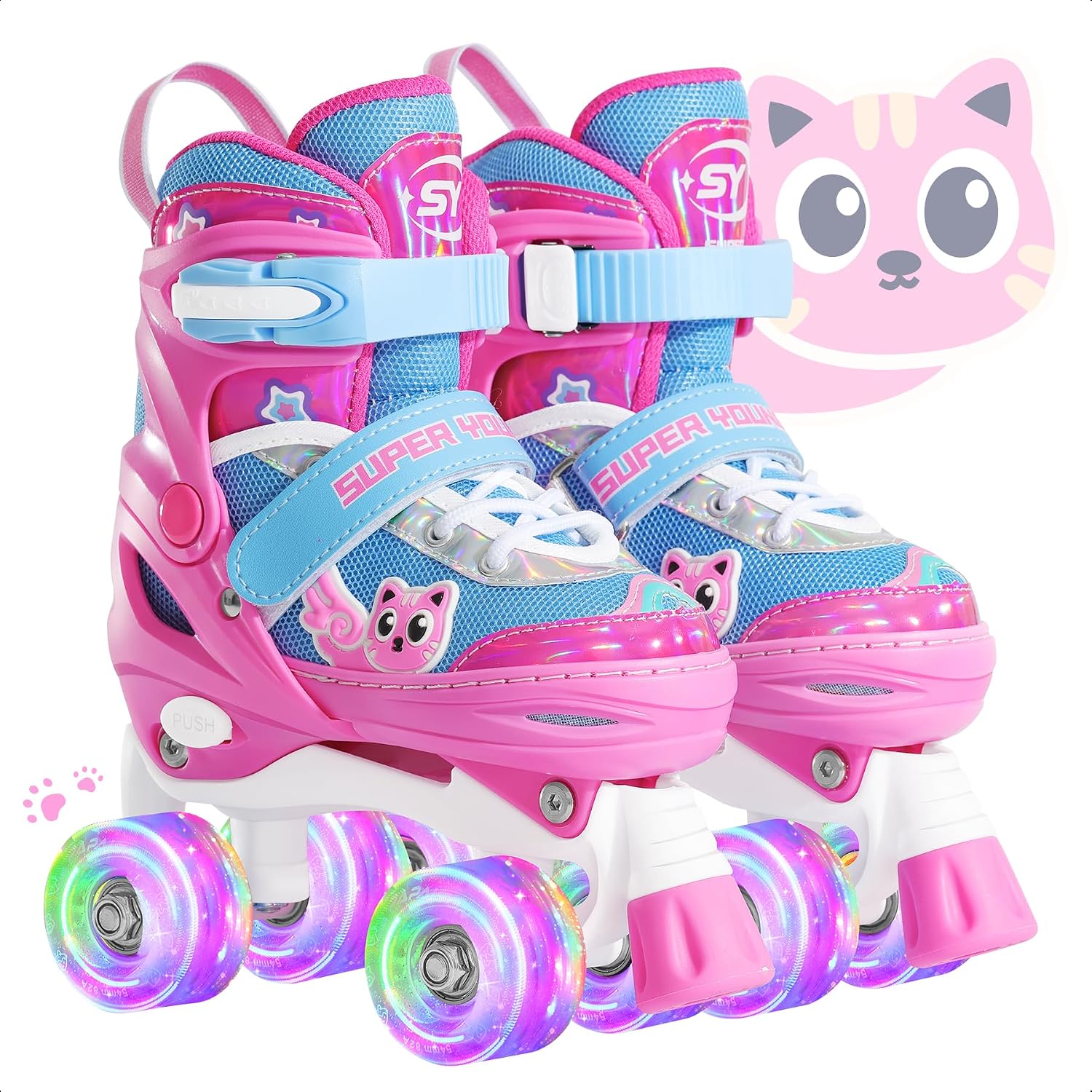 Thumbnail 6 de SUPER YOUNGSTER Adjustable Light Up Unicorn Roller Skates for Girls 🛼