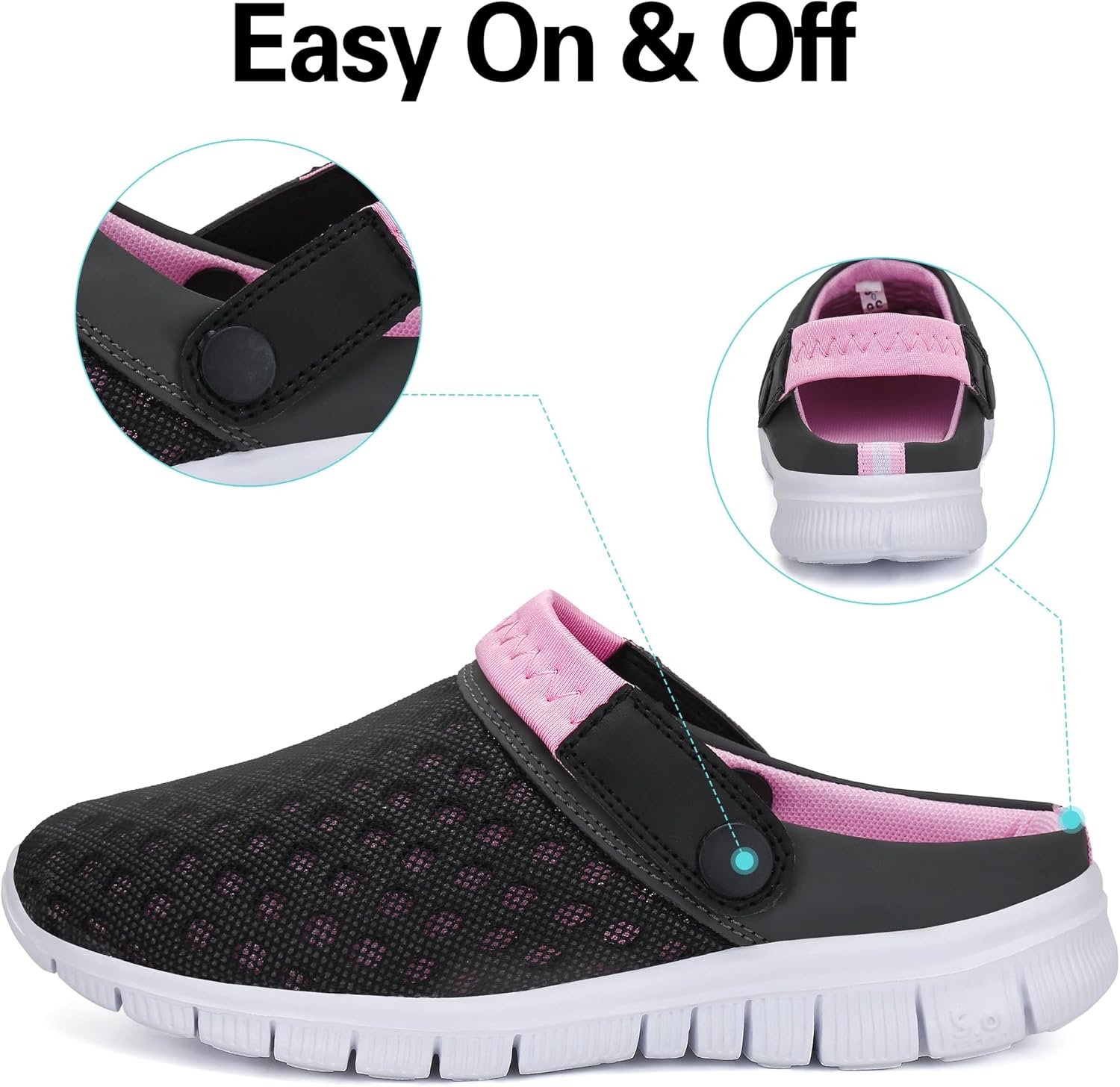 Thumbnail 6 de SAGUARO Unisex Clogs Sommer-Hausschuhe (Gr. 36–48) mit EVA-Mesh-Mix