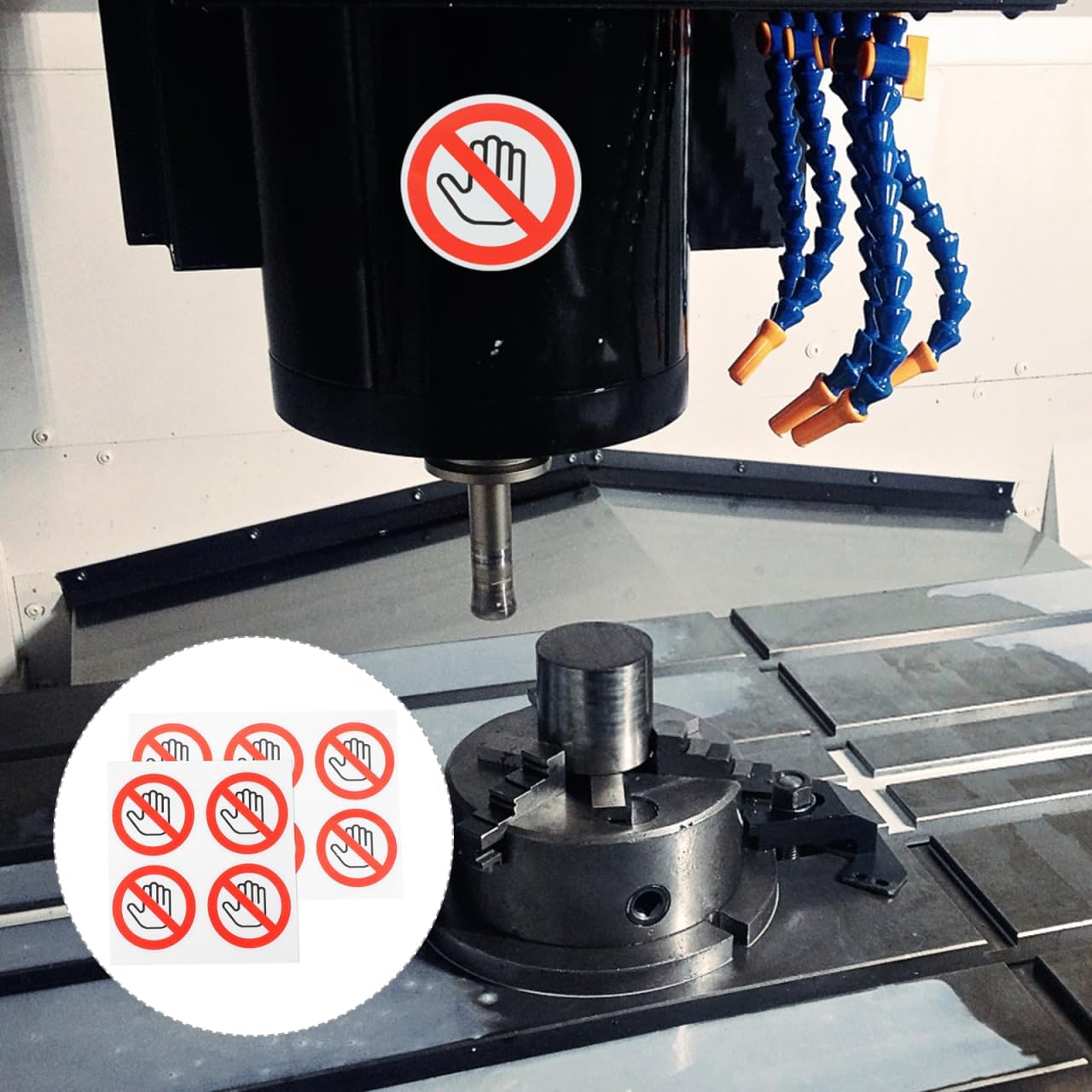 Detalle de Ciieeo "Do Not Touch" Stickers 10-Pack (0.98 inch) self-adhesive warning labels for machinery safety