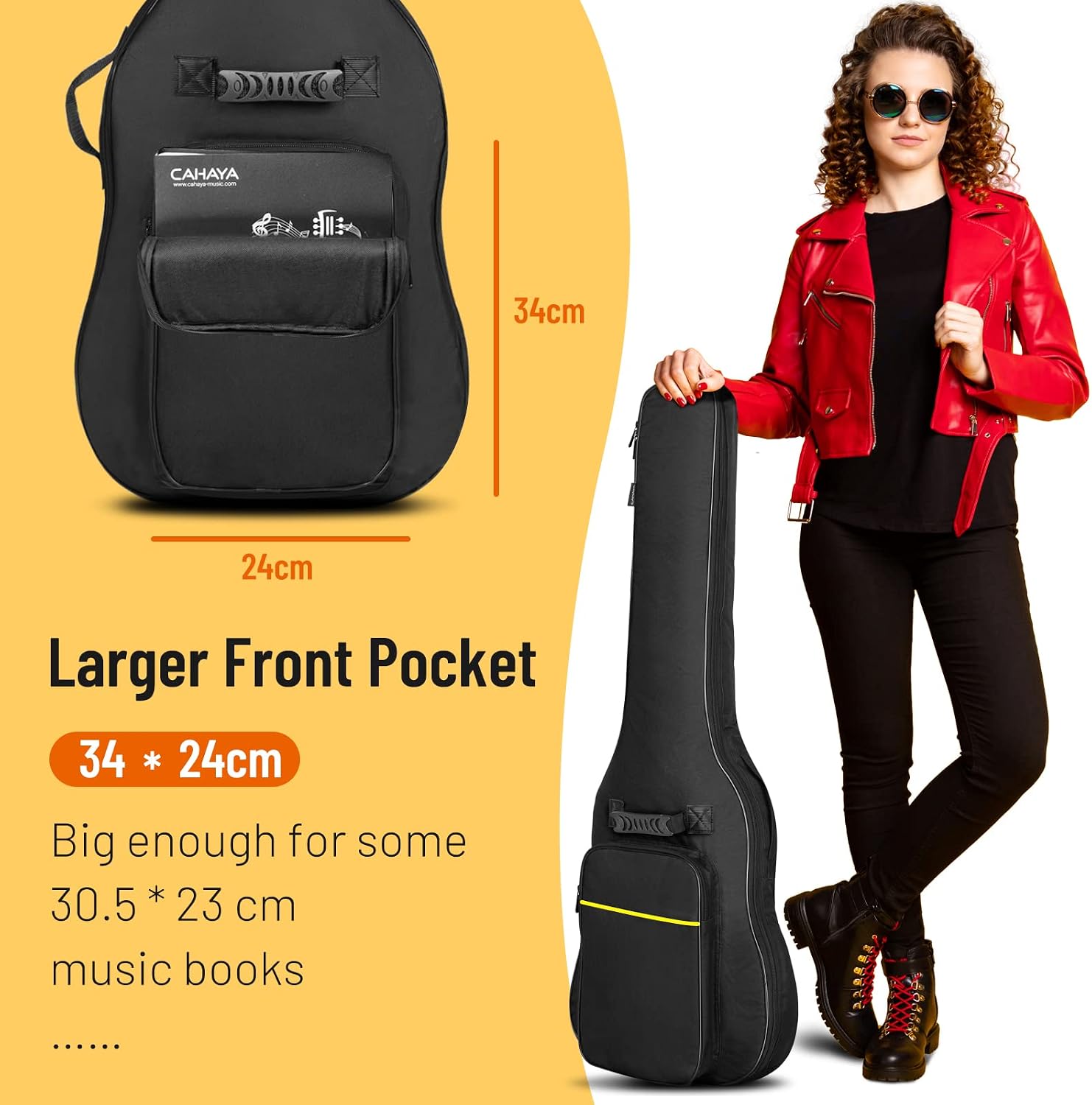Detalle de CAHAYA Electric Guitar Bag Gig Bag with 6mm Padding