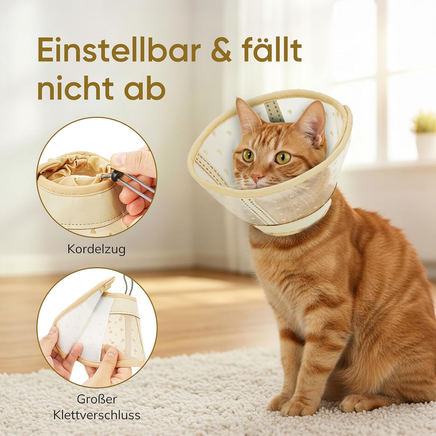 Thumbnail 6 de Supet Weiche Halskrause Katze – luftdurchlässige Netzhalskrause für postoperative Pflege (3 Größen)
