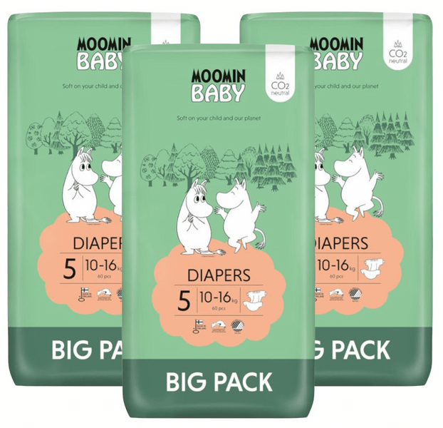 Detalle de Moomin Baby Pañales Talla 5 180 uds pañales 😊