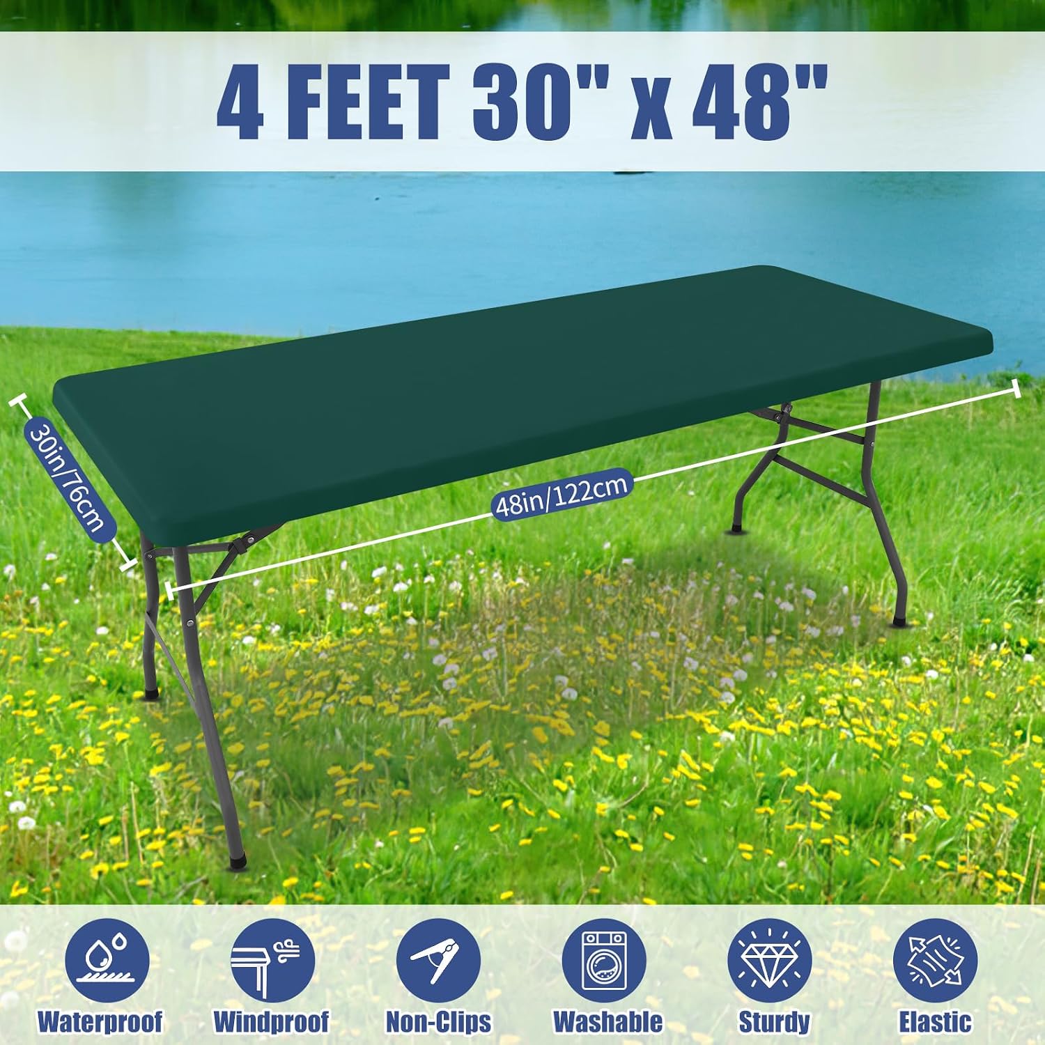 Thumbnail 6 de Moosfor Fitted Tablecloth, 30" x 48
