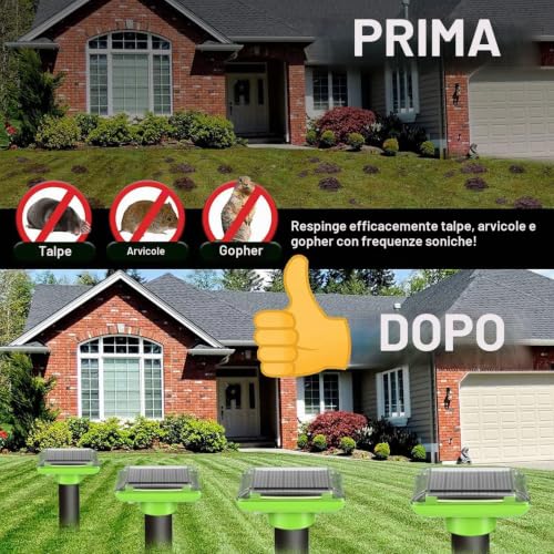 Thumbnail 5 de Queath Repellente Solare per Talpe e Roditori – 4 pezzi, protezione giardino e campeggio