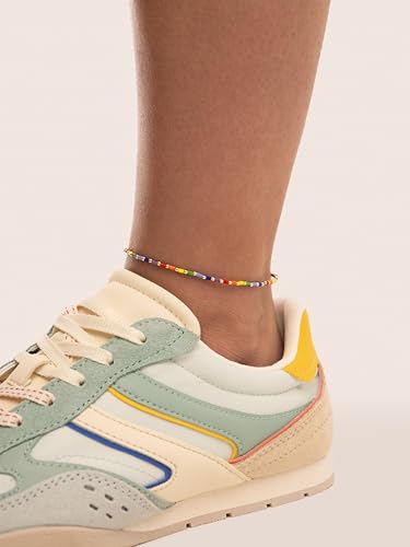 Detalle 2 de Tobillera Mujer Rainbow Acero Baño Oro de SINGULARU