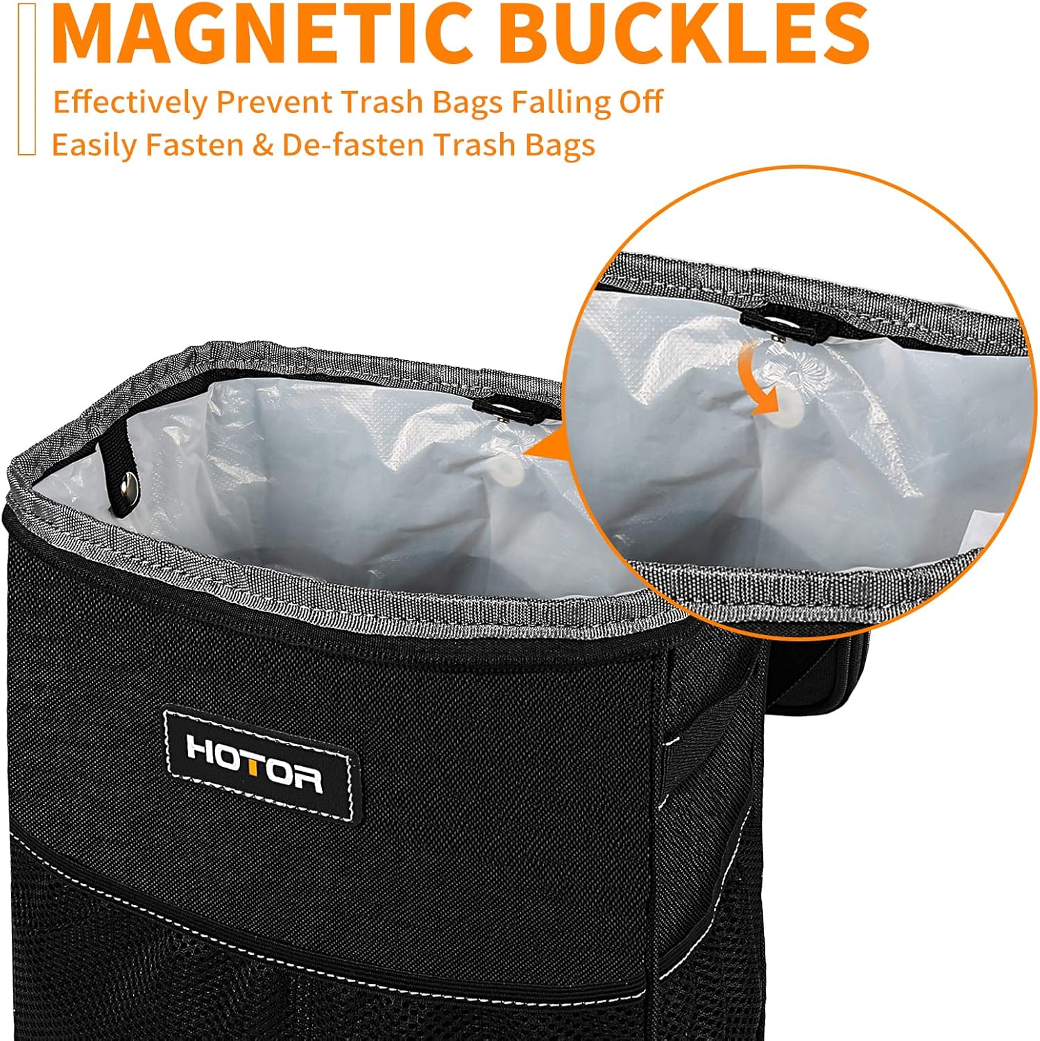 Detalle 2 de HOTOR Car Bin foldable leak-proof car rubbish bin