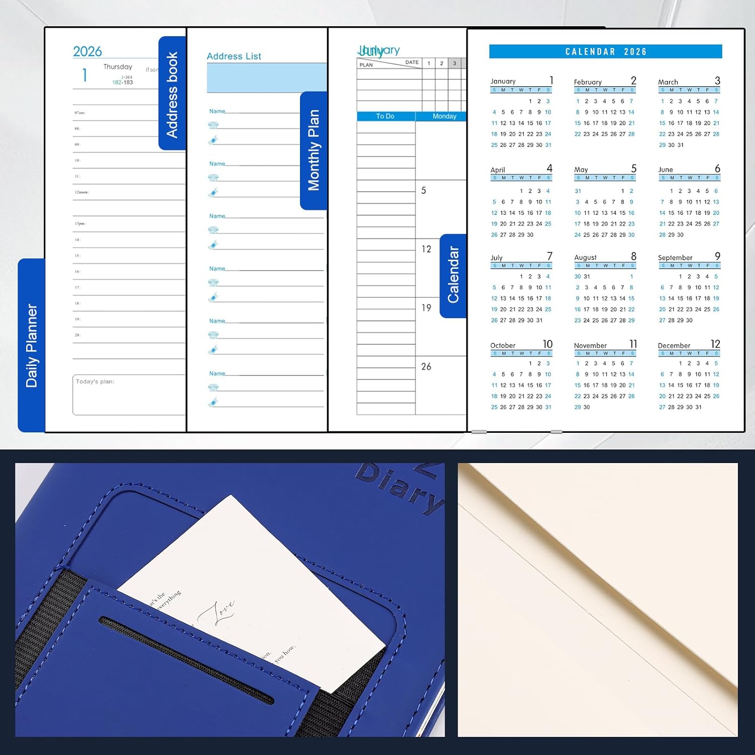 Thumbnail 6 de Diario accademico 2026 A5, pagina giornaliera con tasca 📔