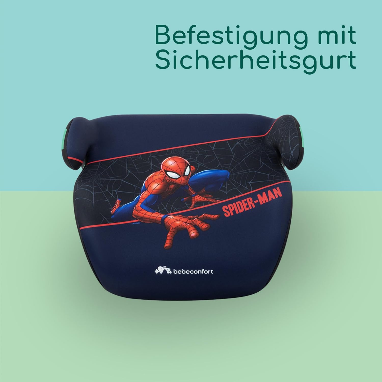 Detalle 2 de Bebeconfort Marvel Manga i-Safe Kindersitzerhöhung – Spider-Man-Design, 6–12 Jahre, 128–150 cm