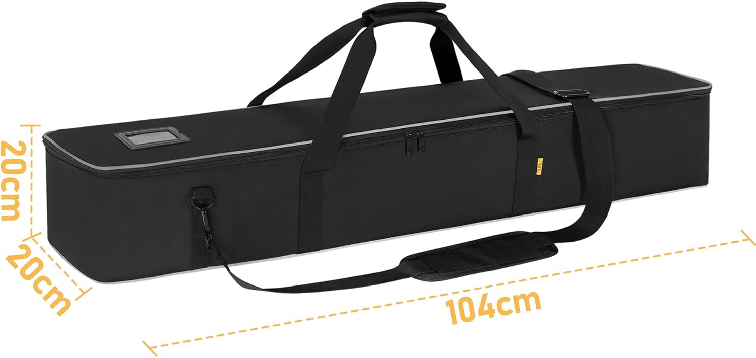 Detalle 2 de OUUTMEE Multifunktionale Stativtasche 104 x 20 x 20 cm – robuste Tragetasche mit Griff für Stative & Technik, schwarz