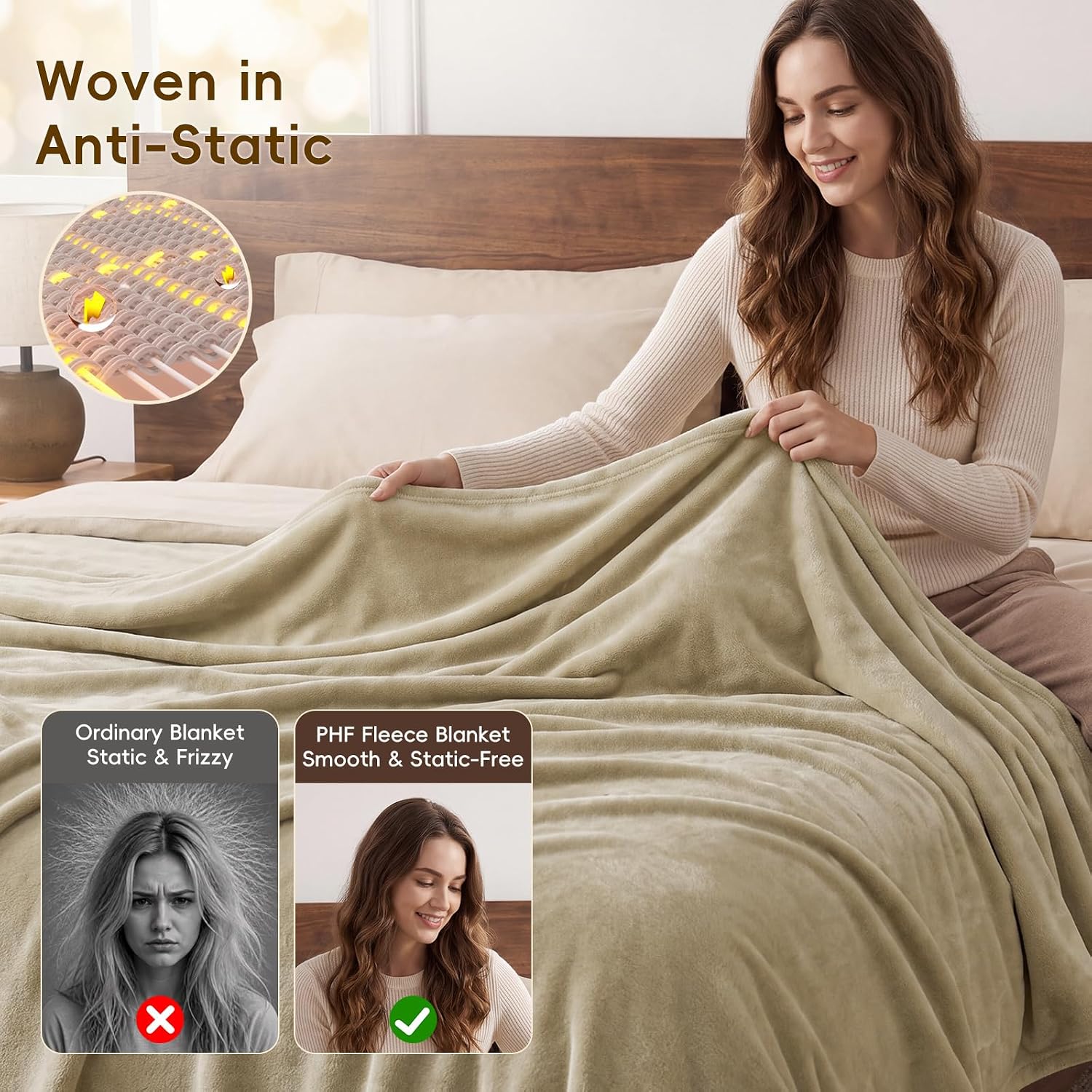 Detalle de PHF Fleece Blanket, Queen Size