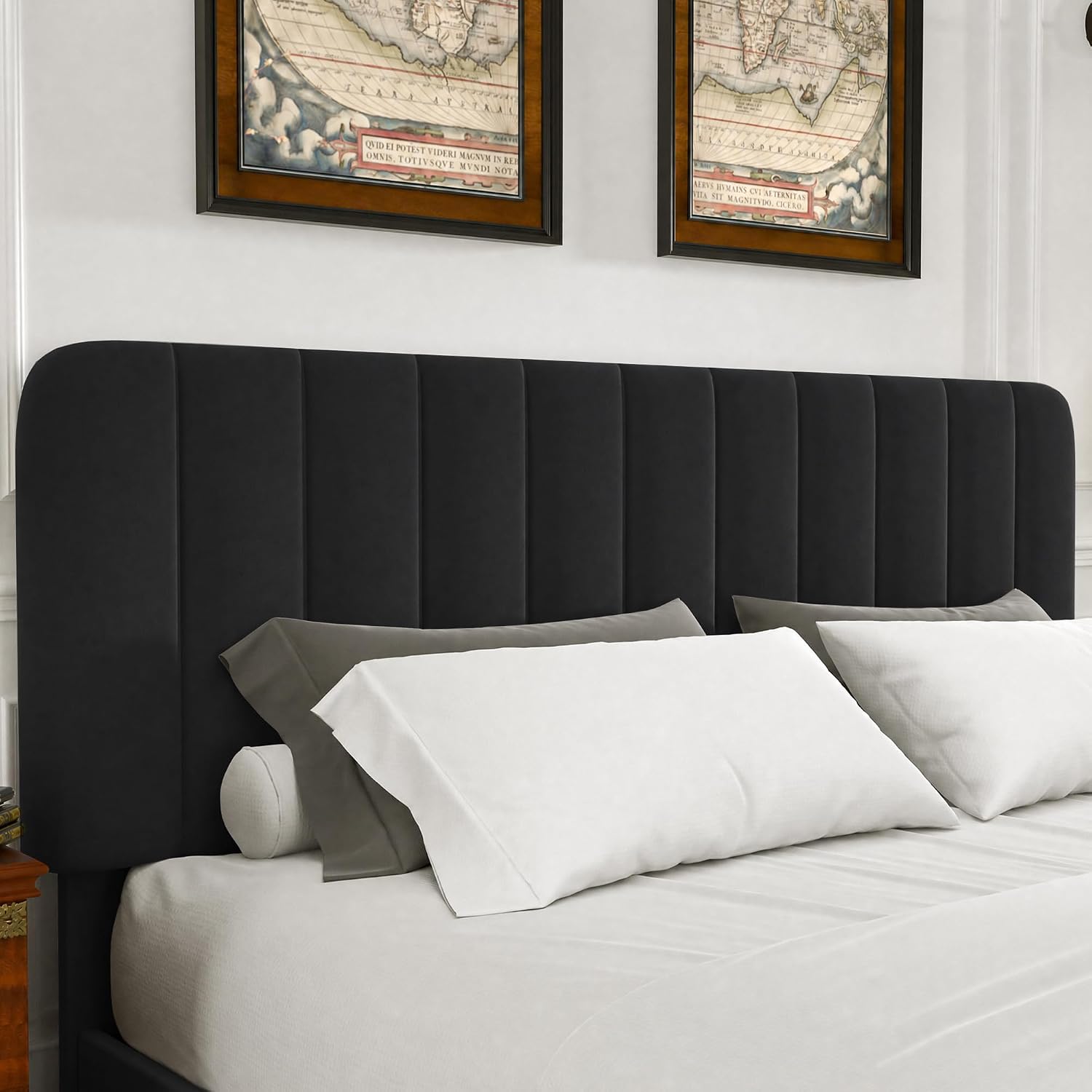 Detalle de VECELO Upholstered Bed Frame, Full Size