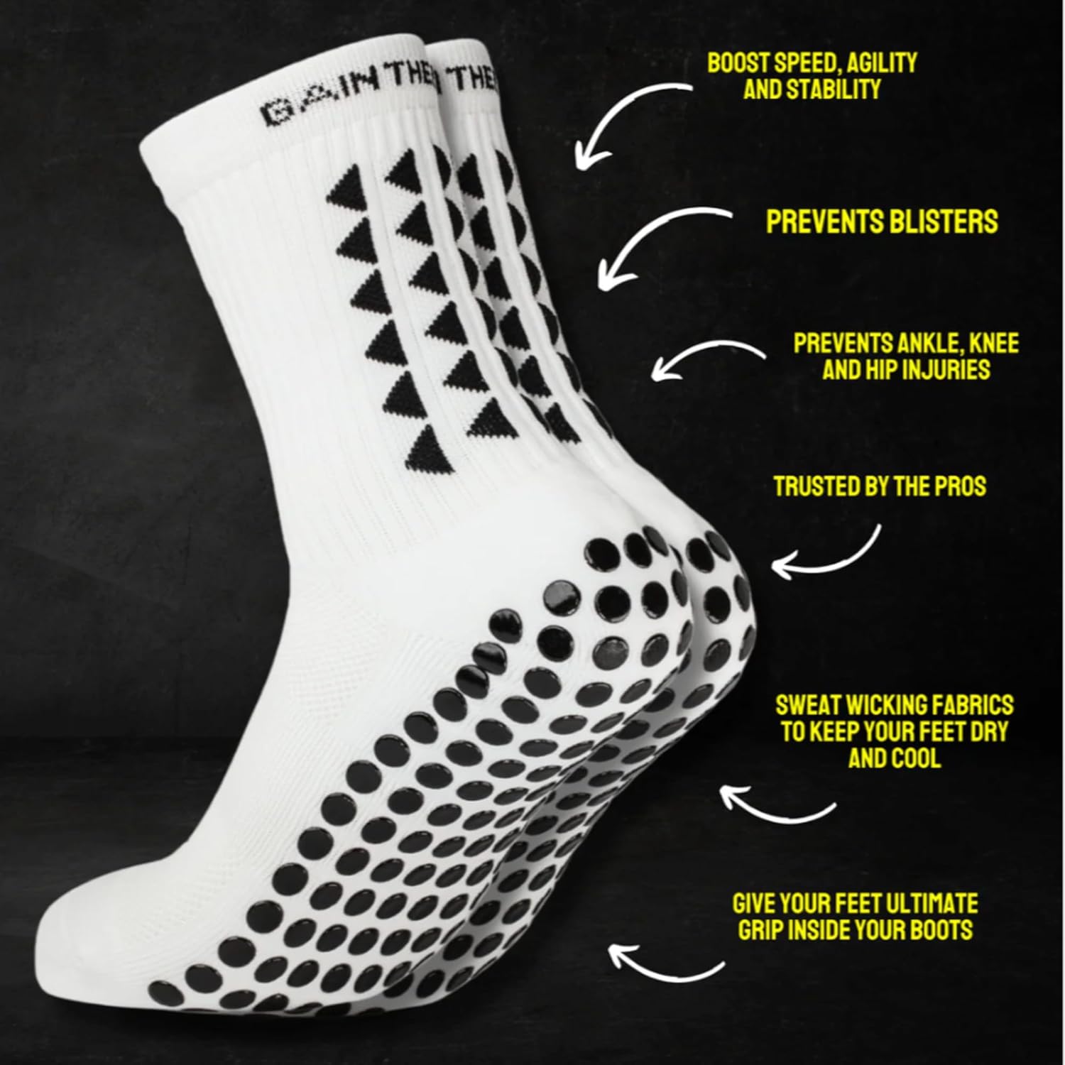 Thumbnail 2 de Gain The Edge Football Grip Socks 3.0 — 2pc set