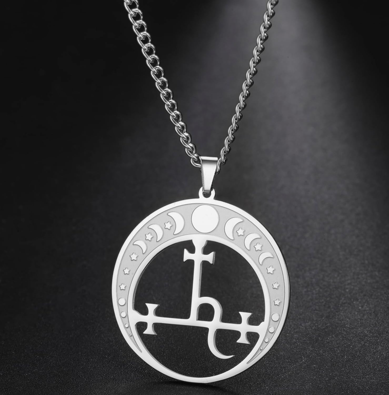 Thumbnail 4 de Lilith Necklace by EUEAVAN – Sigil of Lilith Moon Phase Pendant