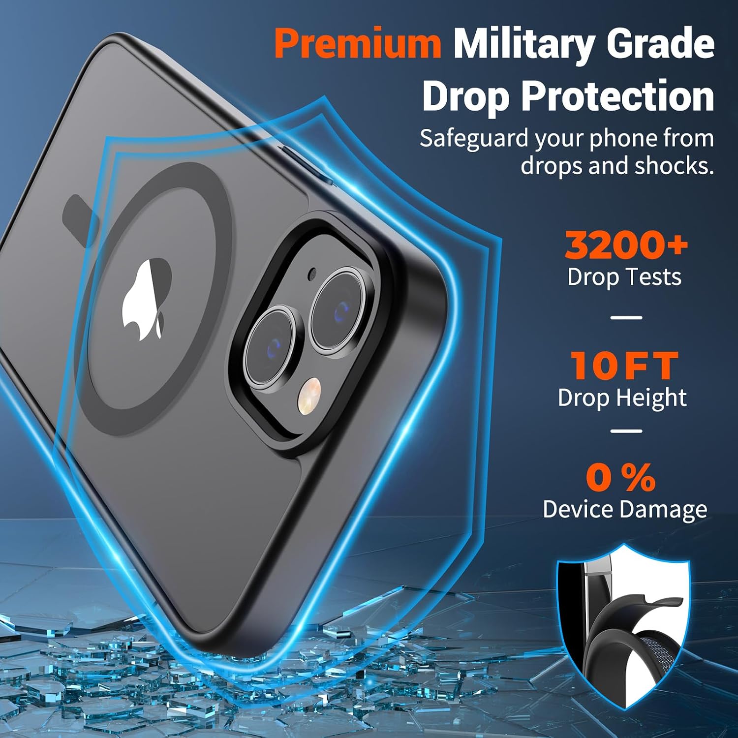 Thumbnail 2 de SUPFINE Magnetic Case for iPhone 14 — 10 ft drop tested