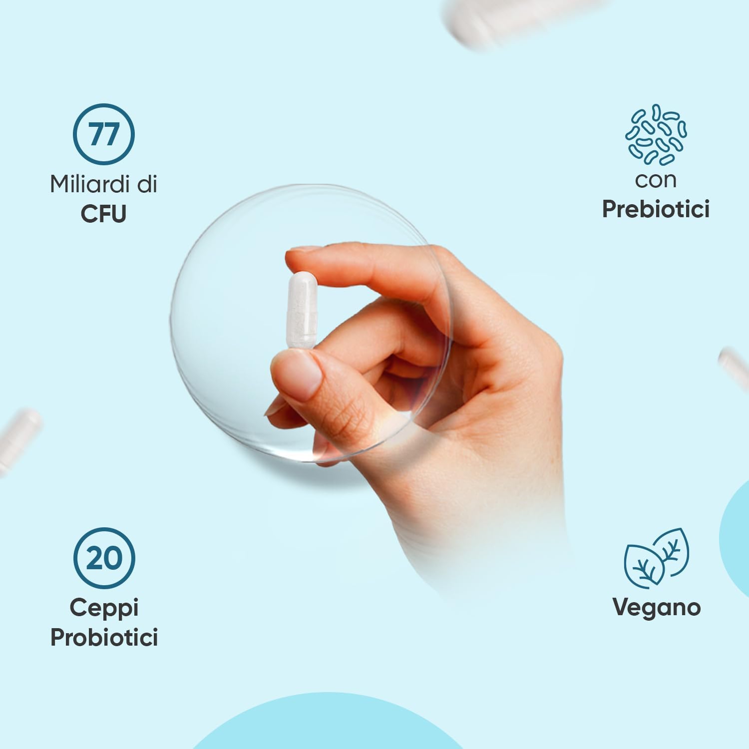 Thumbnail 2 de WeightWorld Fermenti Lattici Probiotici e Prebiotici: 77 Miliardi UFC (60 Capsule) per Uomo e Donna