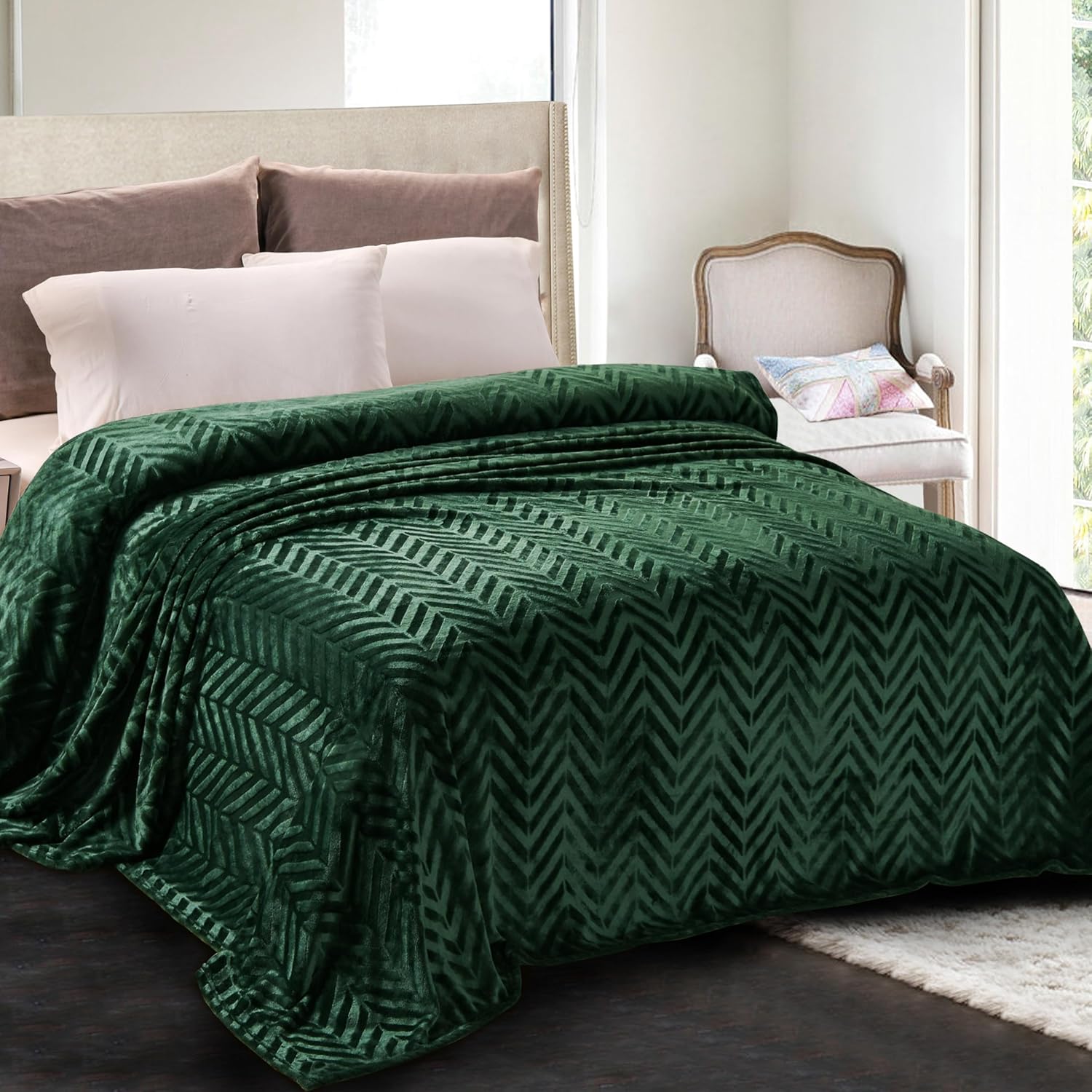 Detalle de Whale Flotilla King Size Flannel Blanket 90x104