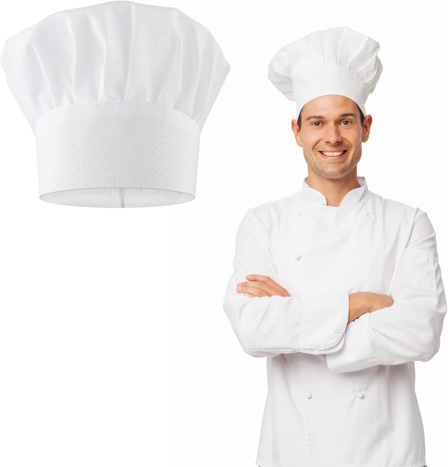 Lusofie Adult Chef Hat 22cm height