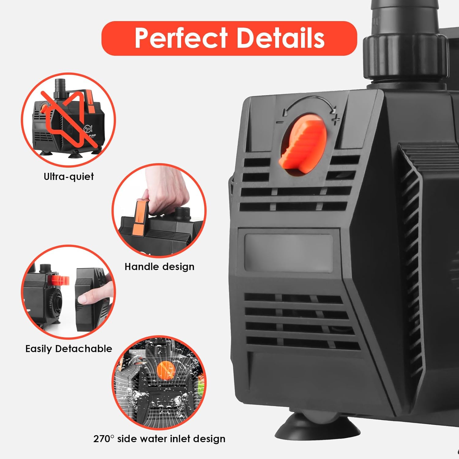 Thumbnail 2 de ITIY Submersible Water Pump: 85W, 4500 L/H for Ponds, Fountains and Hydroponics