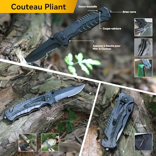Detalle de Graxury 14 en 1, trousse de survie avec lampe, couverture et outils multifonctions