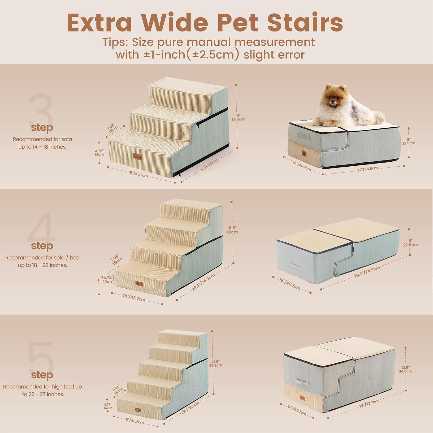 Detalle de Gardner Pet Dog Ramp 35cm, 3-Step