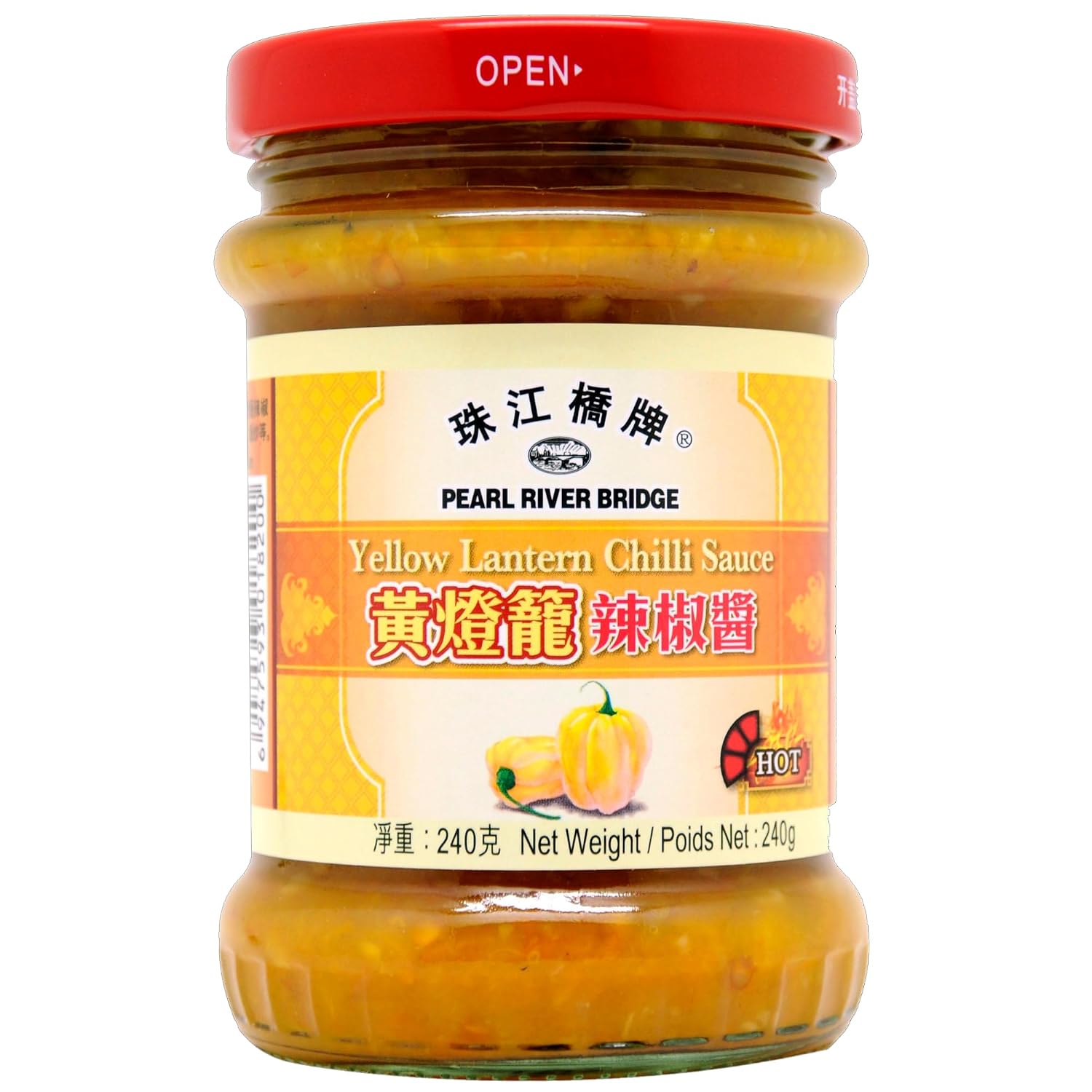 Detalle de PEARL RIVER BRIDGE Gelbe Chili Sauce (1 x 240 g) – ideal als Dip oder für Gerichte