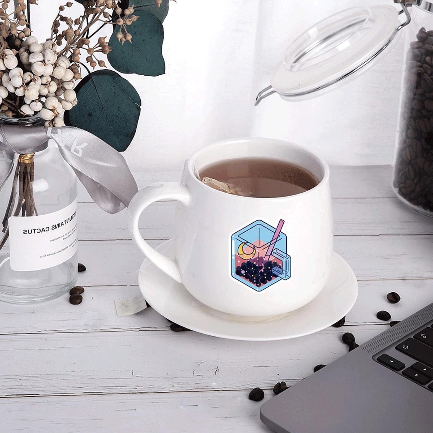Detalle de Tufeifrank 100-Piece Cartoon Vinyl Stickers for Bottles, Laptops and Backpacks