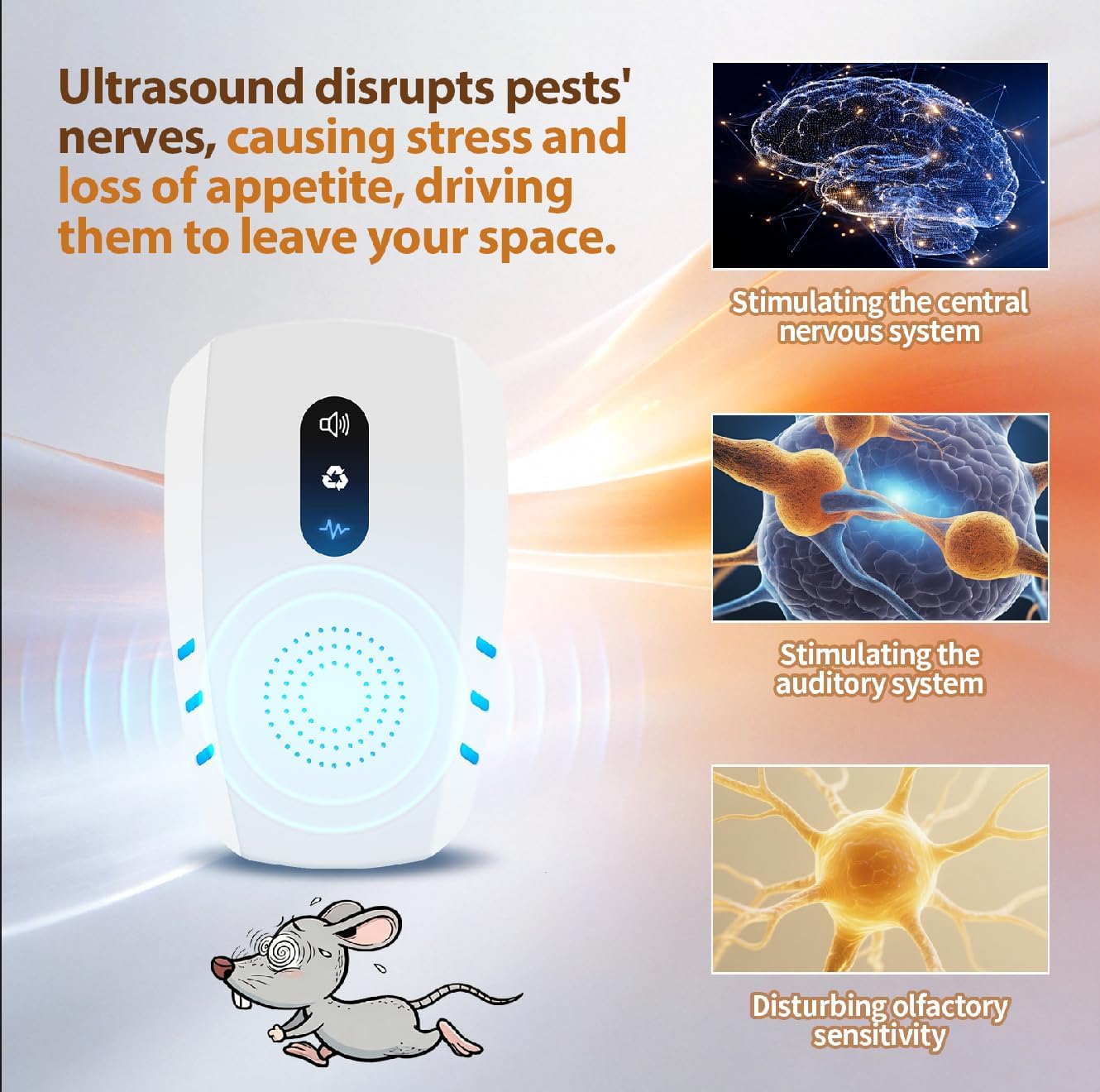 Thumbnail 6 de 2026 Upgraded Ultrasonic Indoor Pest Repeller (6 Pack) – 3-Mode, Plug-In Rodent & Insect Deterrent