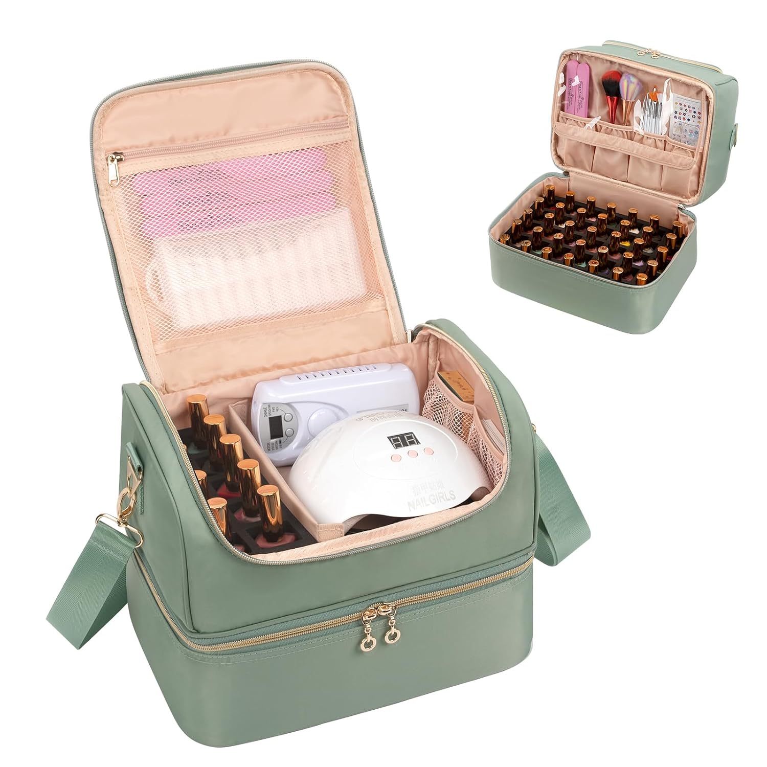 Detalle de Nail Polish Organizer Case for 45 Bottles