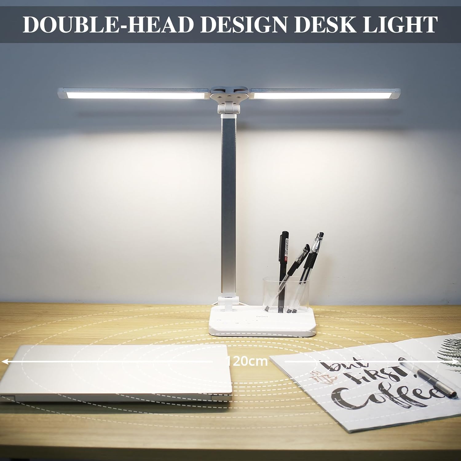 Thumbnail 6 de iVict Dual Swing Arm LED Schreibtischlampe