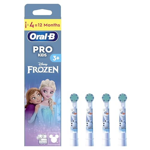 Detalle de Oral-B Pro Kids Disney Frozen Electric Toothbrush Heads (4 Count) – Extra Soft Bristles for Ages 3+