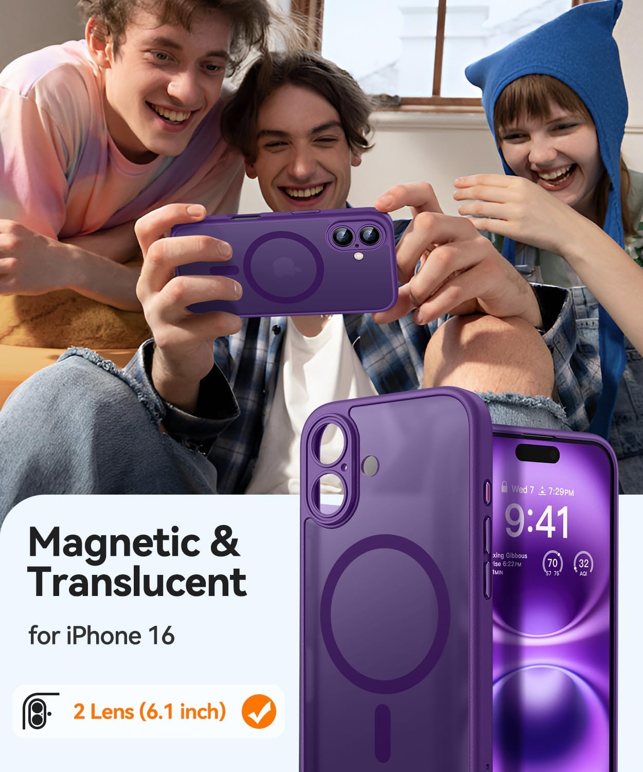 Detalle 2 de CANSHN iPhone 16 Case Magnetic