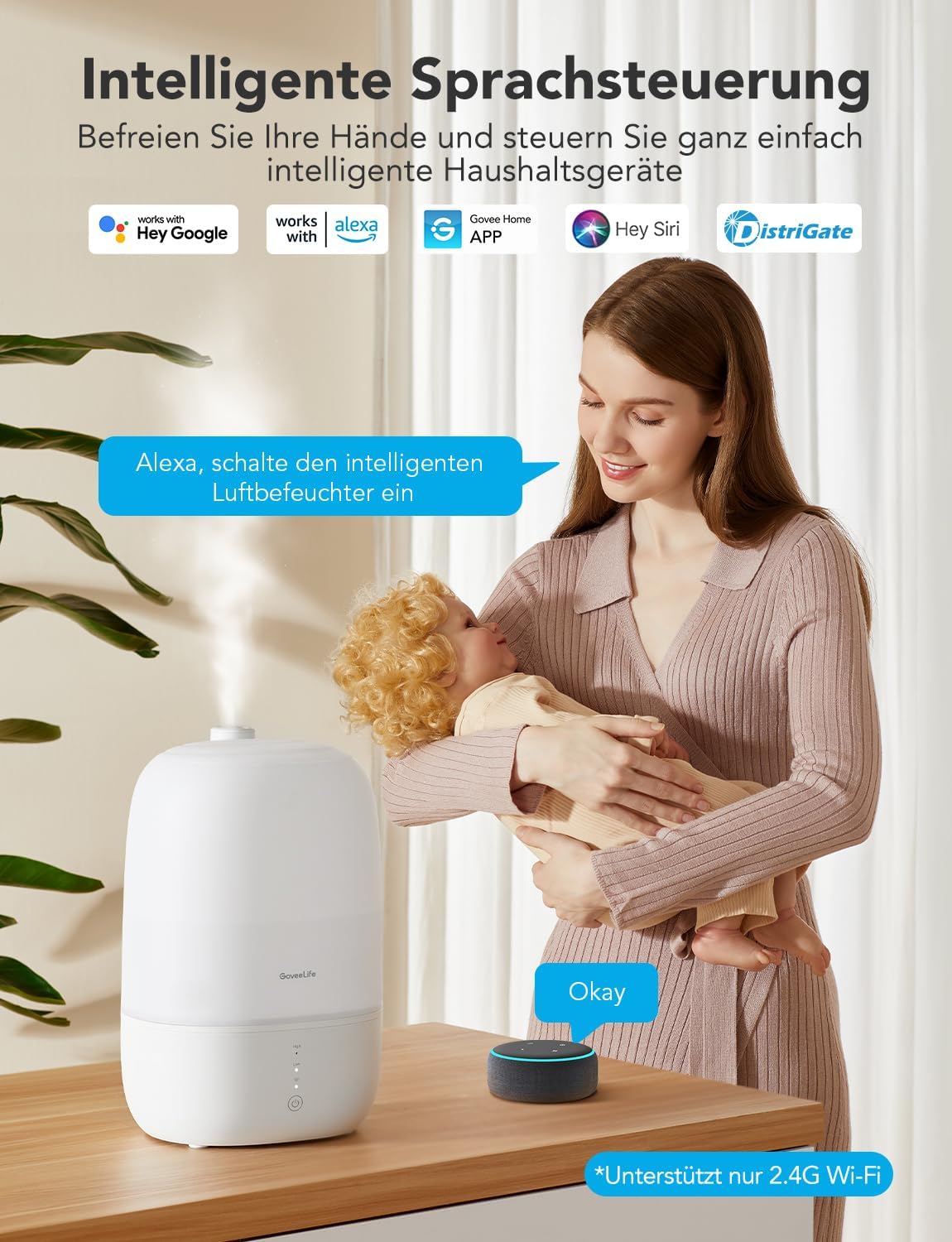Detalle 2 de GoveeLife Smart Luftbefeuchter 3L đ§