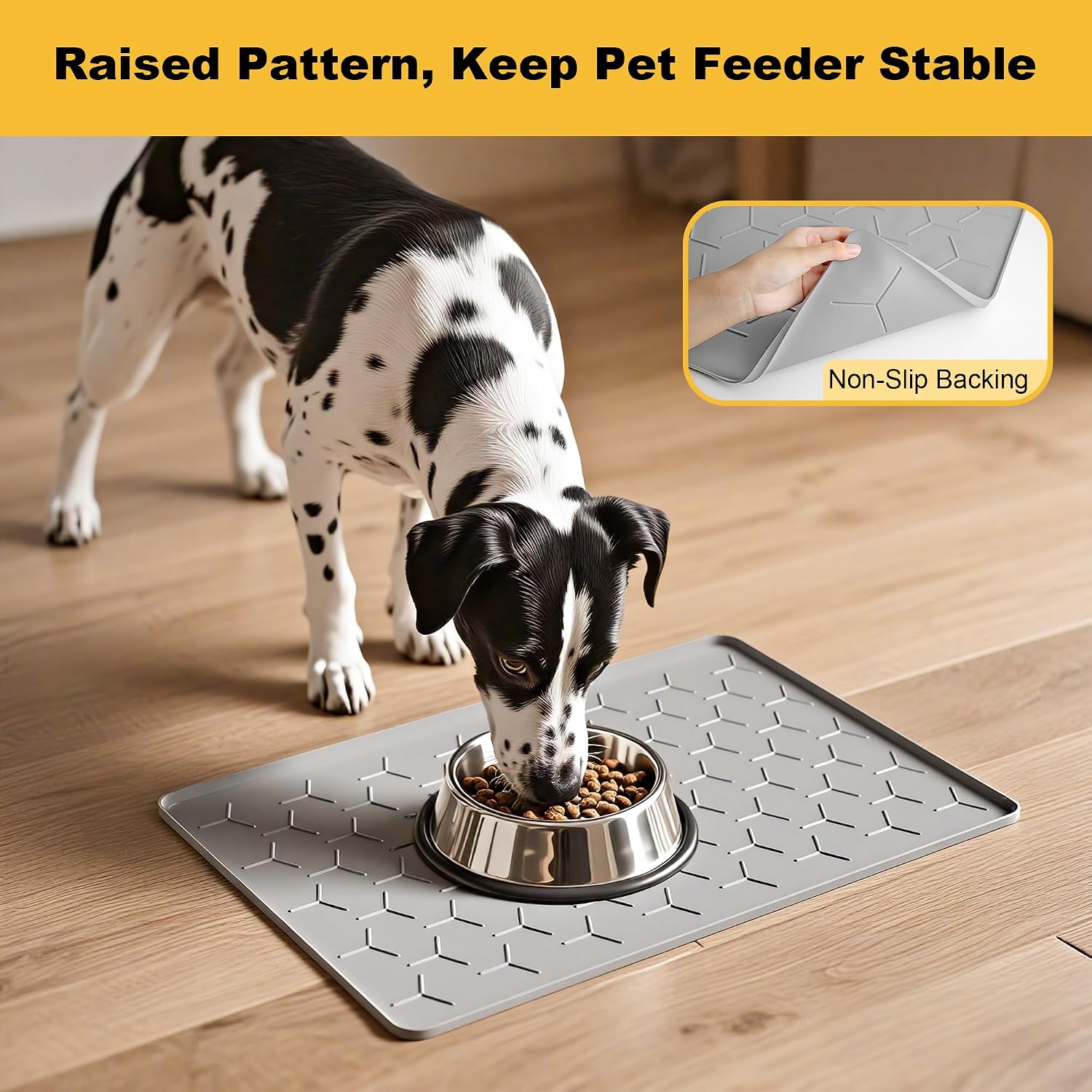 Thumbnail 6 de Pieviev Pet Food Mat 40x60 cm – Non-Slip Silicone Feeding Mat for Cats & Dogs